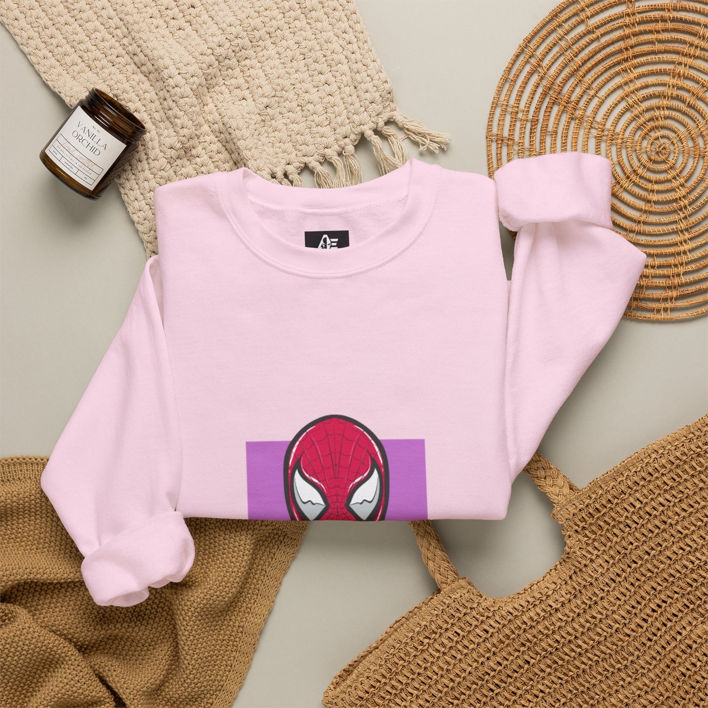 Spider Hero Sweatshirt — Red Mask Graphic Crewneck