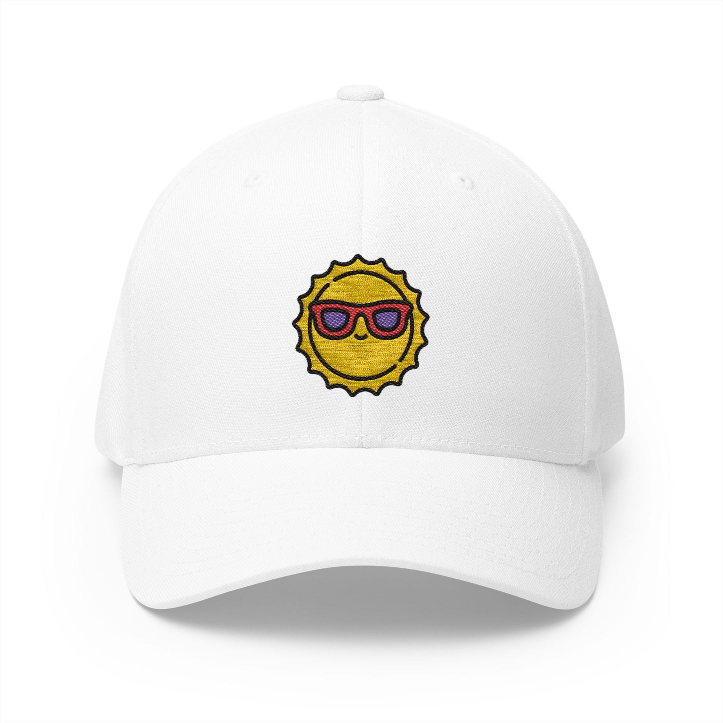 Embroidered Sunny Sunglasses Cap — Fun Summer Sun Hat