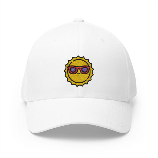 Embroidered Sunny Sunglasses Cap — Fun Summer Sun Hat