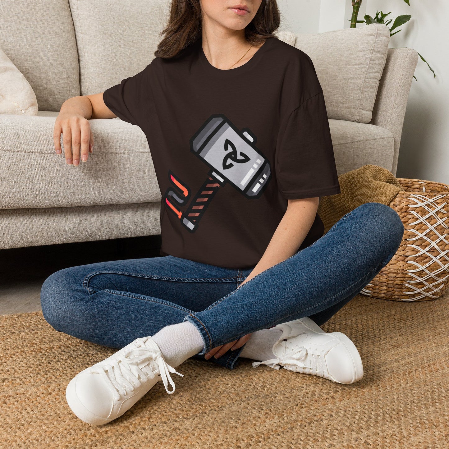 Thor Hammer T-Shirt — Mythic Mjolnir Graphic Tee with Celtic Knot