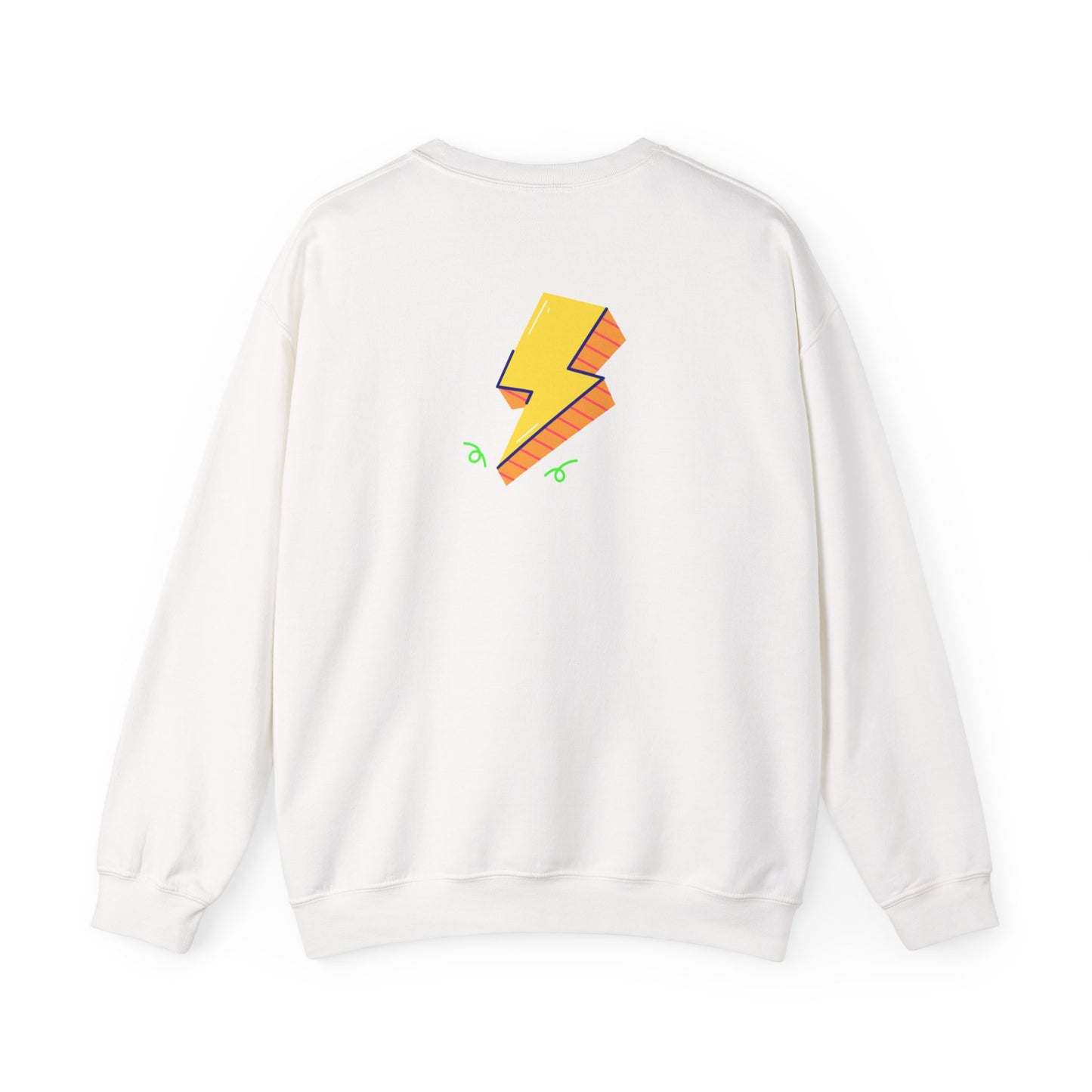 GRL PWR Crewneck Sweatshirt – Girls Power Lightning Bolt Graphic