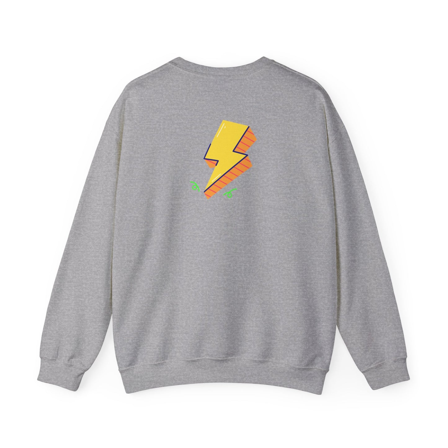 GRL PWR Crewneck Sweatshirt – Girls Power Lightning Bolt Graphic