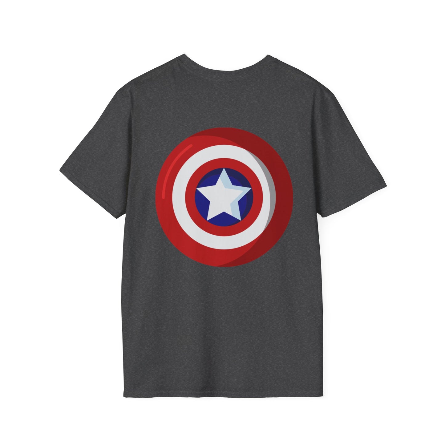 Captain Mask Graphic T-Shirt — Retro Patriotic Superhero Tee