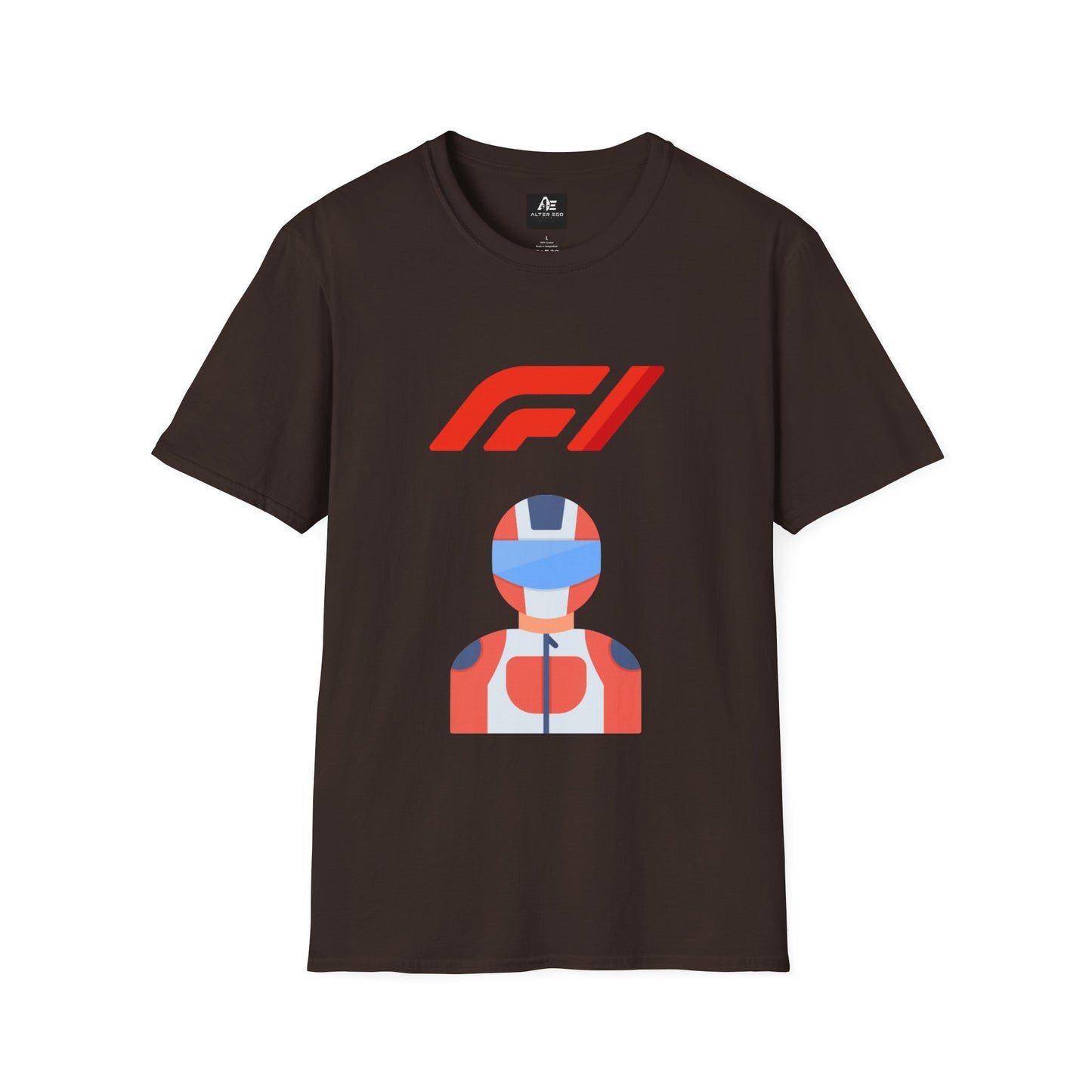 Racing Driver Graphic T-Shirt — Retro F1 Helmet Logo Tee