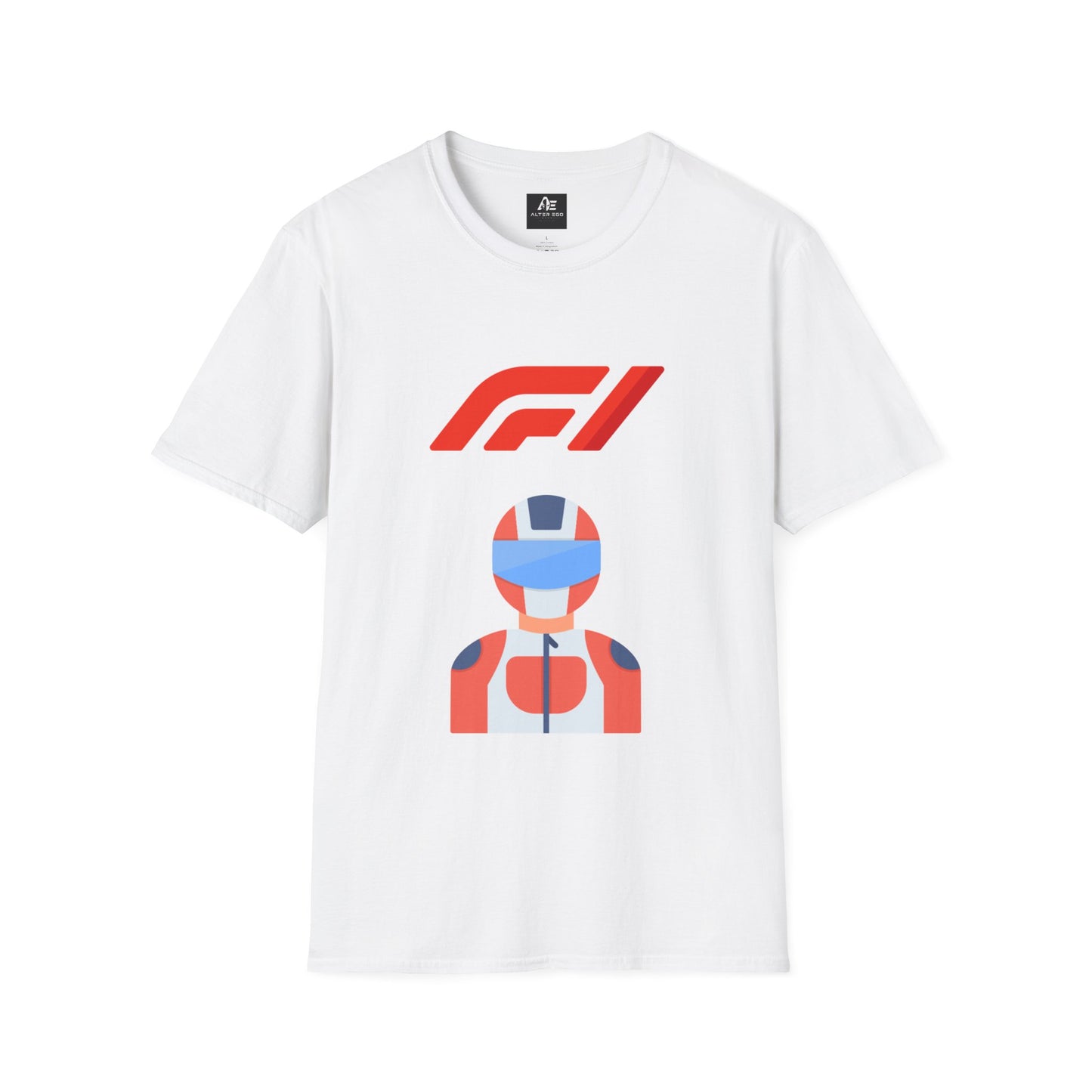 Racing Driver Graphic T-Shirt — Retro F1 Helmet Logo Tee
