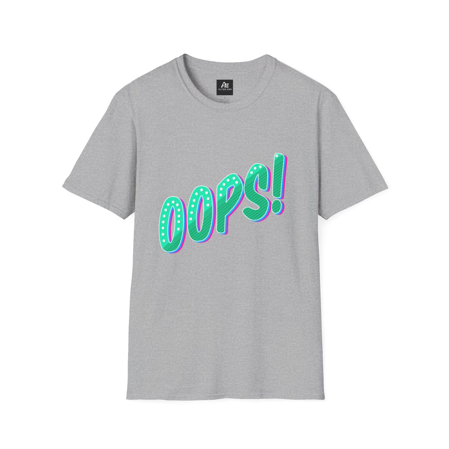 Oops! Graphic Tee — Retro Pop Typography T-Shirt