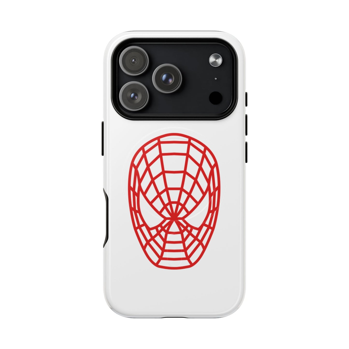 Spider Web Mask Tough Magnetic Phone Case — Red Graphic iPhone Cover