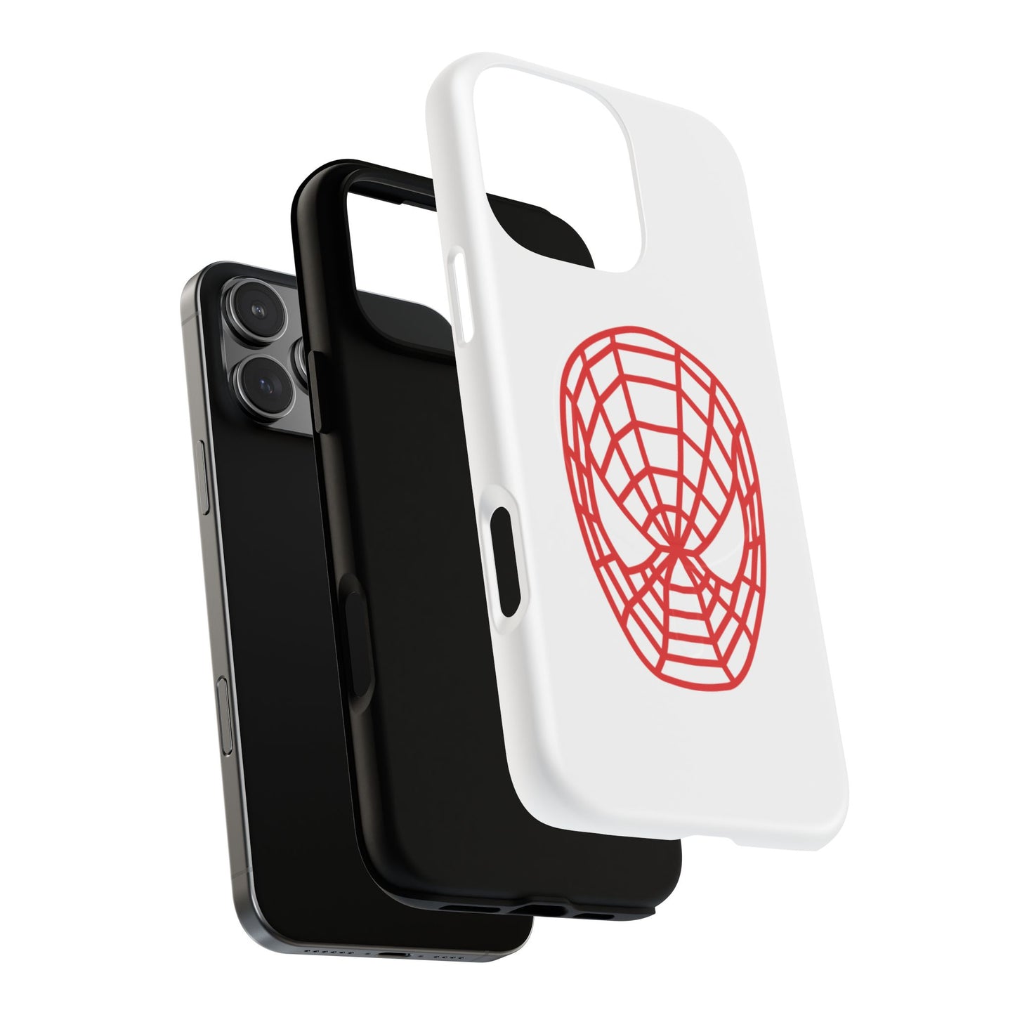 Spider Web Mask Tough Magnetic Phone Case — Red Graphic iPhone Cover