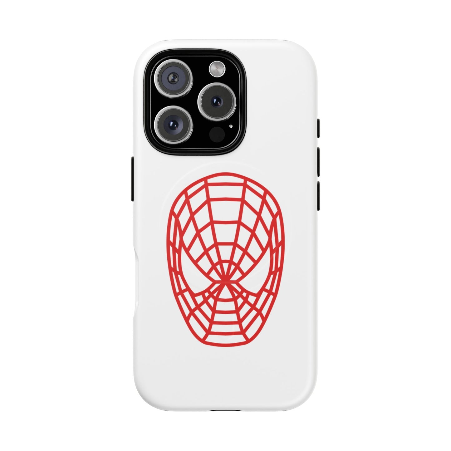Spider Web Mask Tough Magnetic Phone Case — Red Graphic iPhone Cover