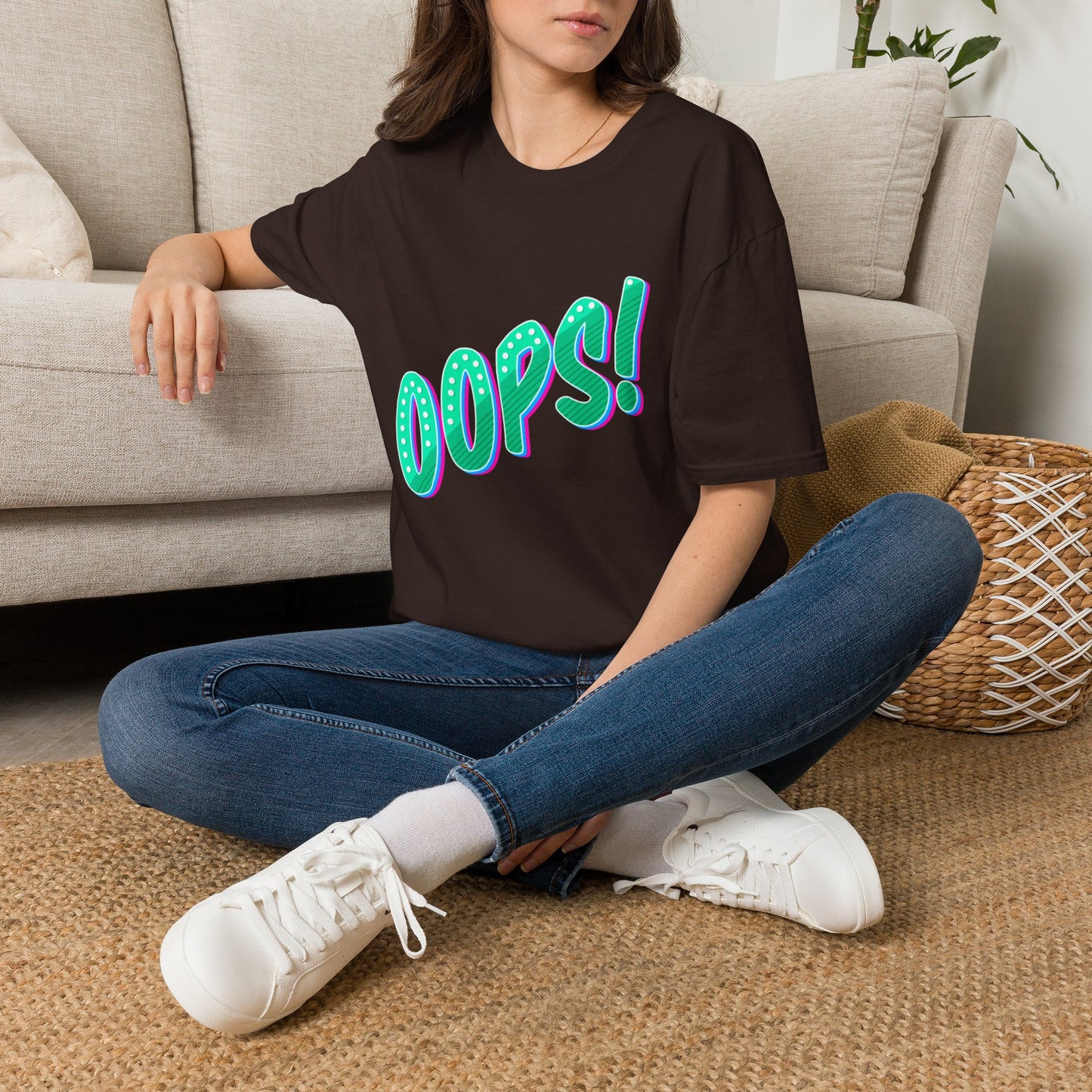 Oops! Graphic Tee — Retro Pop Typography T-Shirt