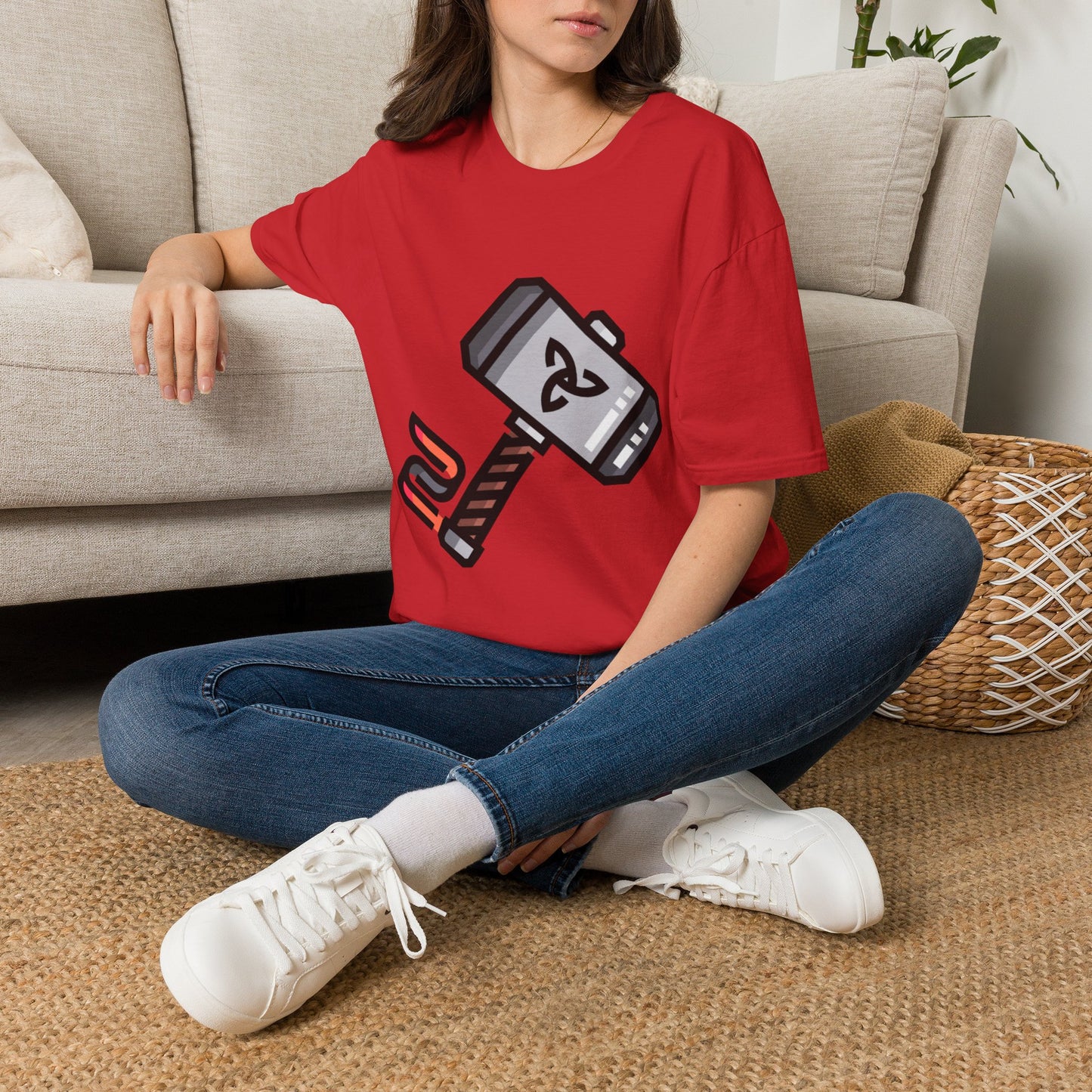 Thor Hammer T-Shirt — Mythic Mjolnir Graphic Tee with Celtic Knot