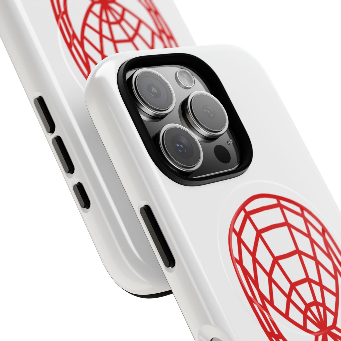 Spider Web Mask Tough Magnetic Phone Case — Red Graphic iPhone Cover