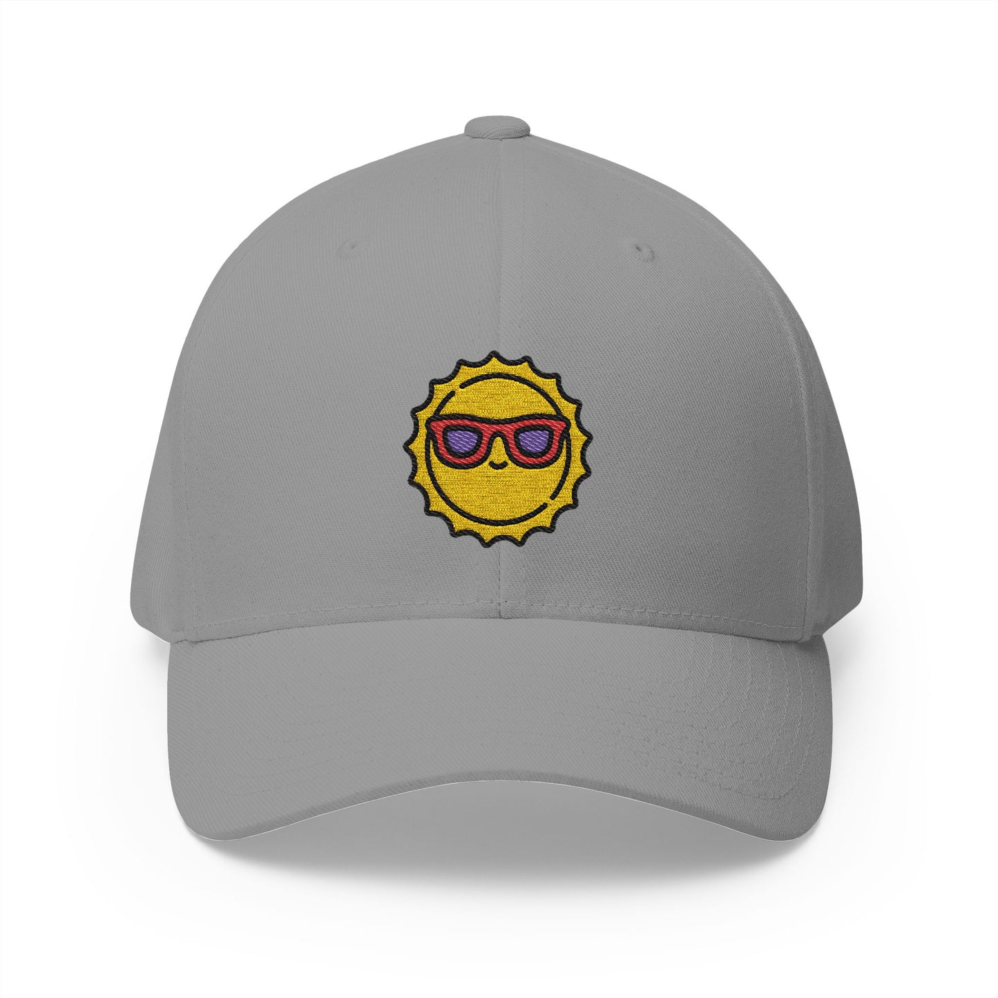 Embroidered Sunny Sunglasses Cap — Fun Summer Sun Hat