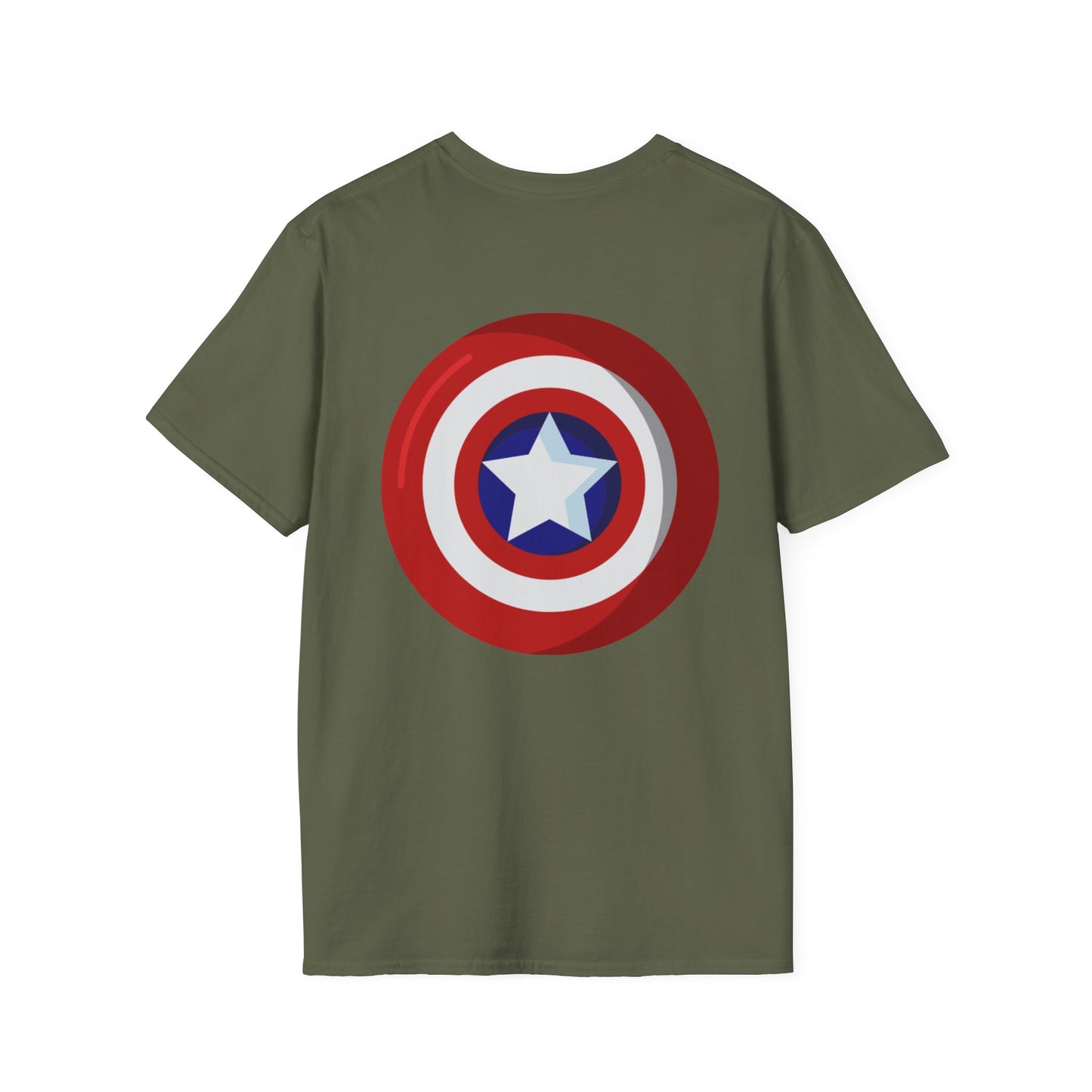 Captain Mask Graphic T-Shirt — Retro Patriotic Superhero Tee