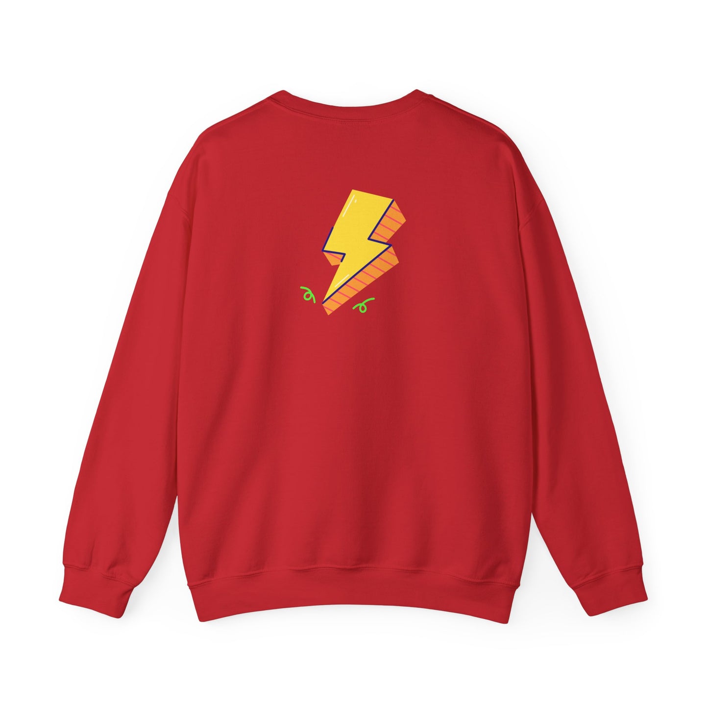 GRL PWR Crewneck Sweatshirt – Girls Power Lightning Bolt Graphic