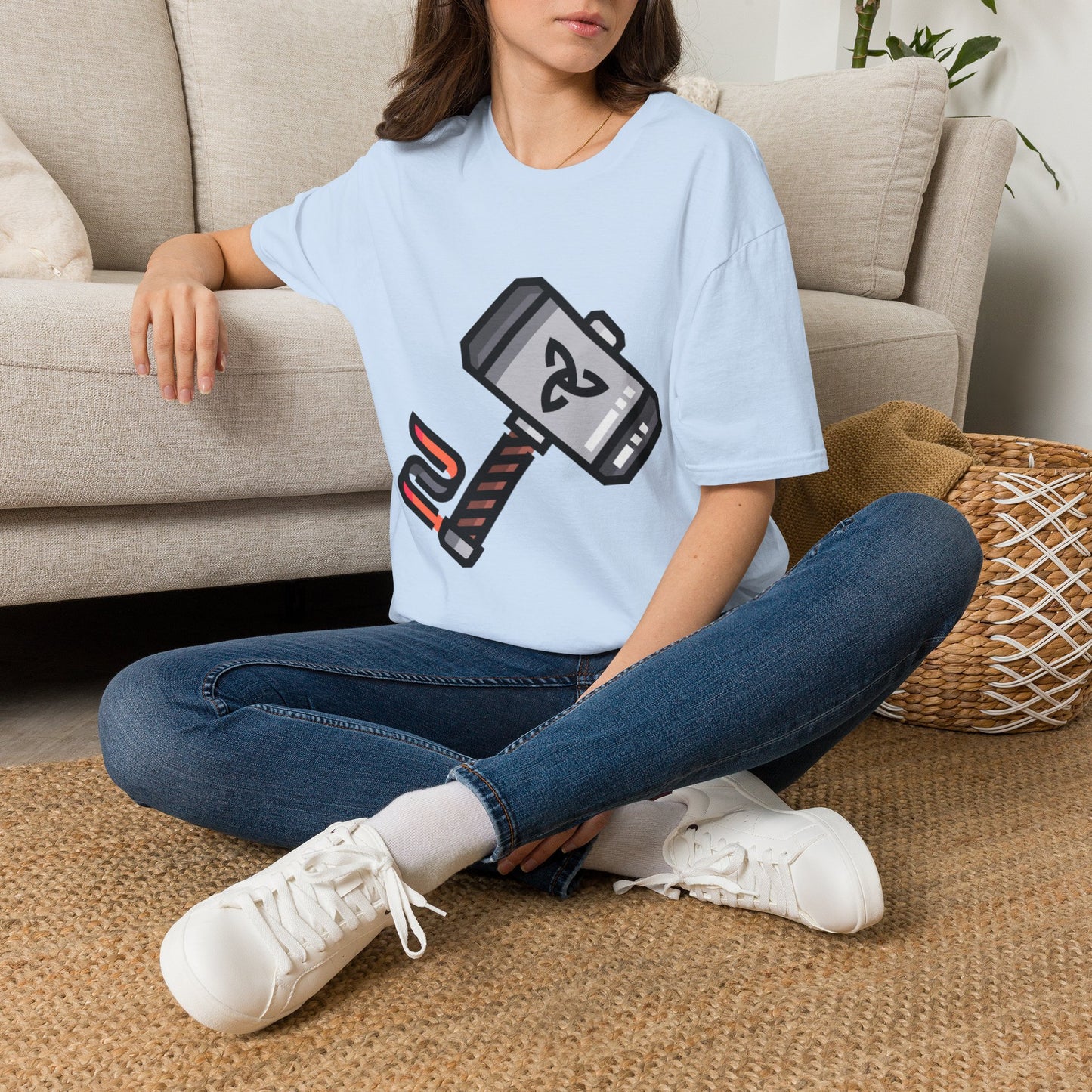 Thor Hammer T-Shirt — Mythic Mjolnir Graphic Tee with Celtic Knot