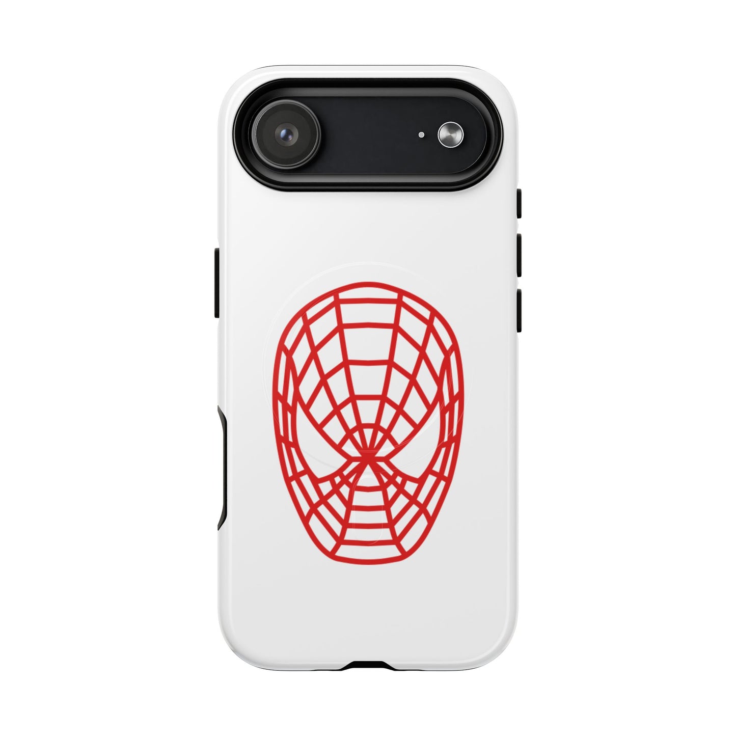 Spider Web Mask Tough Magnetic Phone Case — Red Graphic iPhone Cover