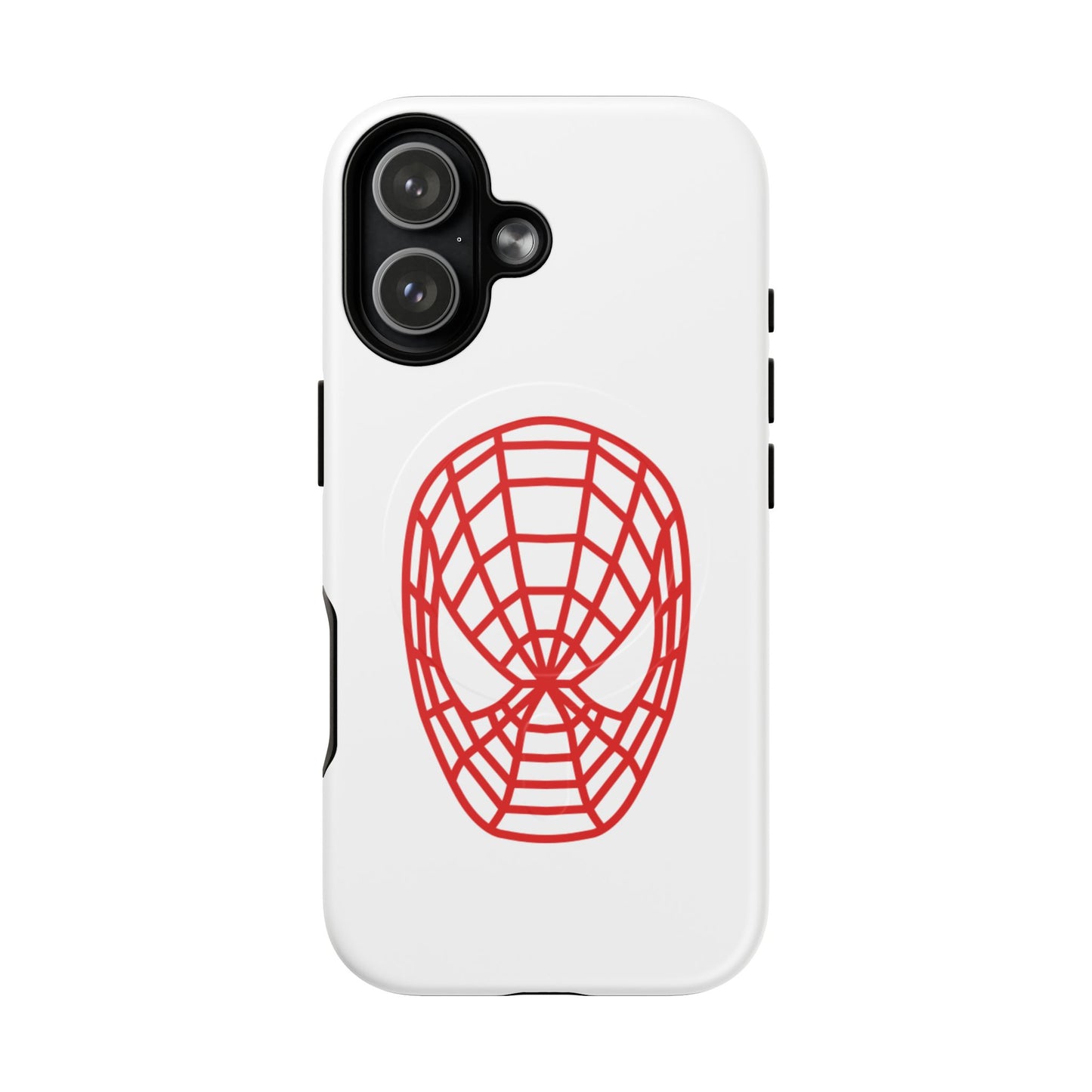 Spider Web Mask Tough Magnetic Phone Case — Red Graphic iPhone Cover