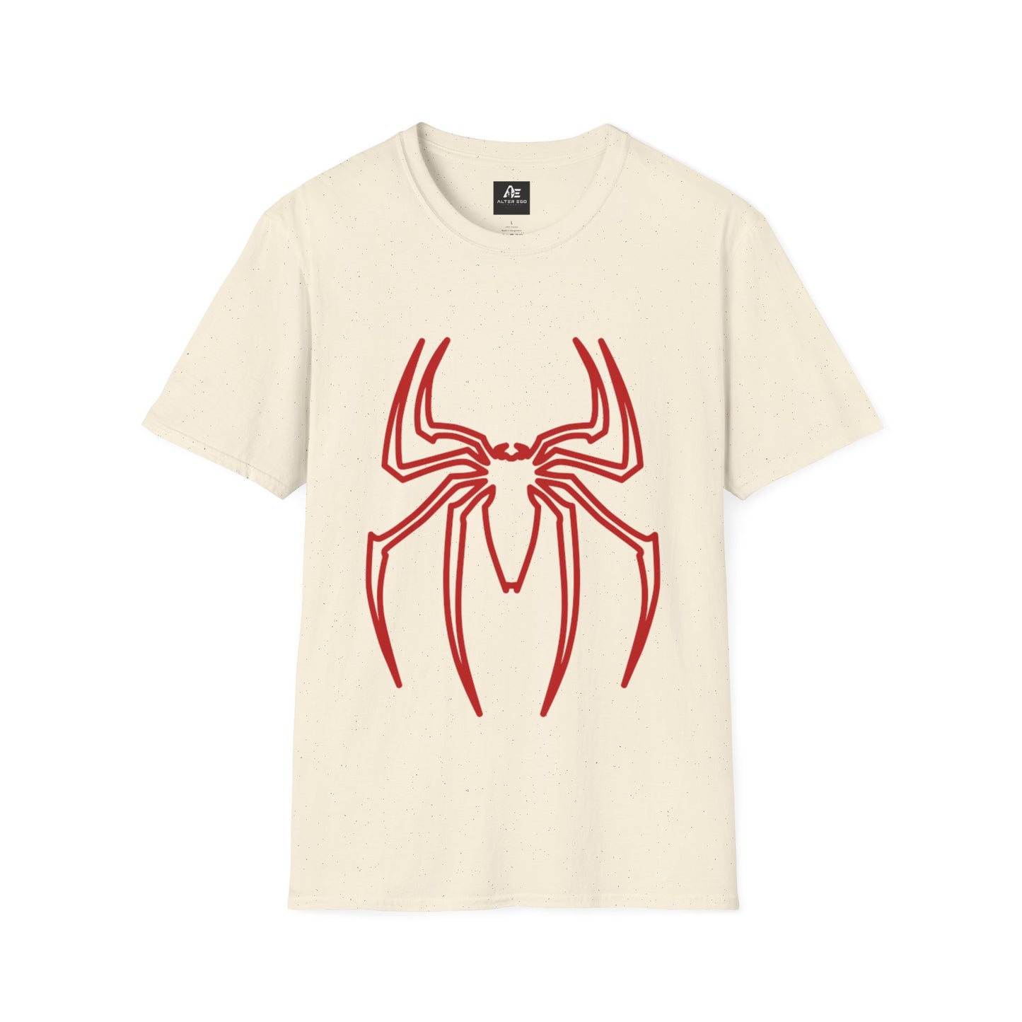 Spider Emblem T-Shirt — Red Minimal Spider Logo Tee