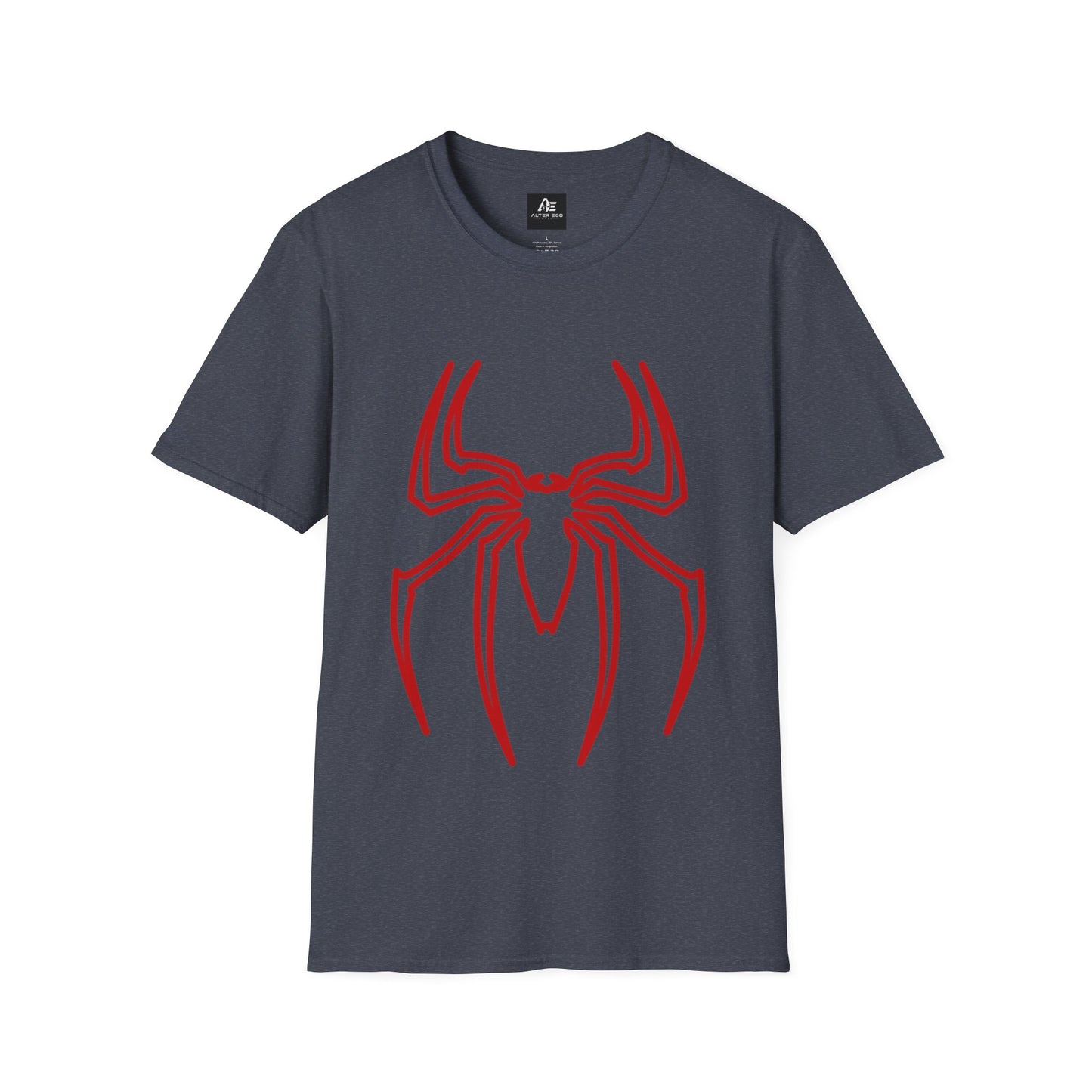 Spider Emblem T-Shirt — Red Minimal Spider Logo Tee
