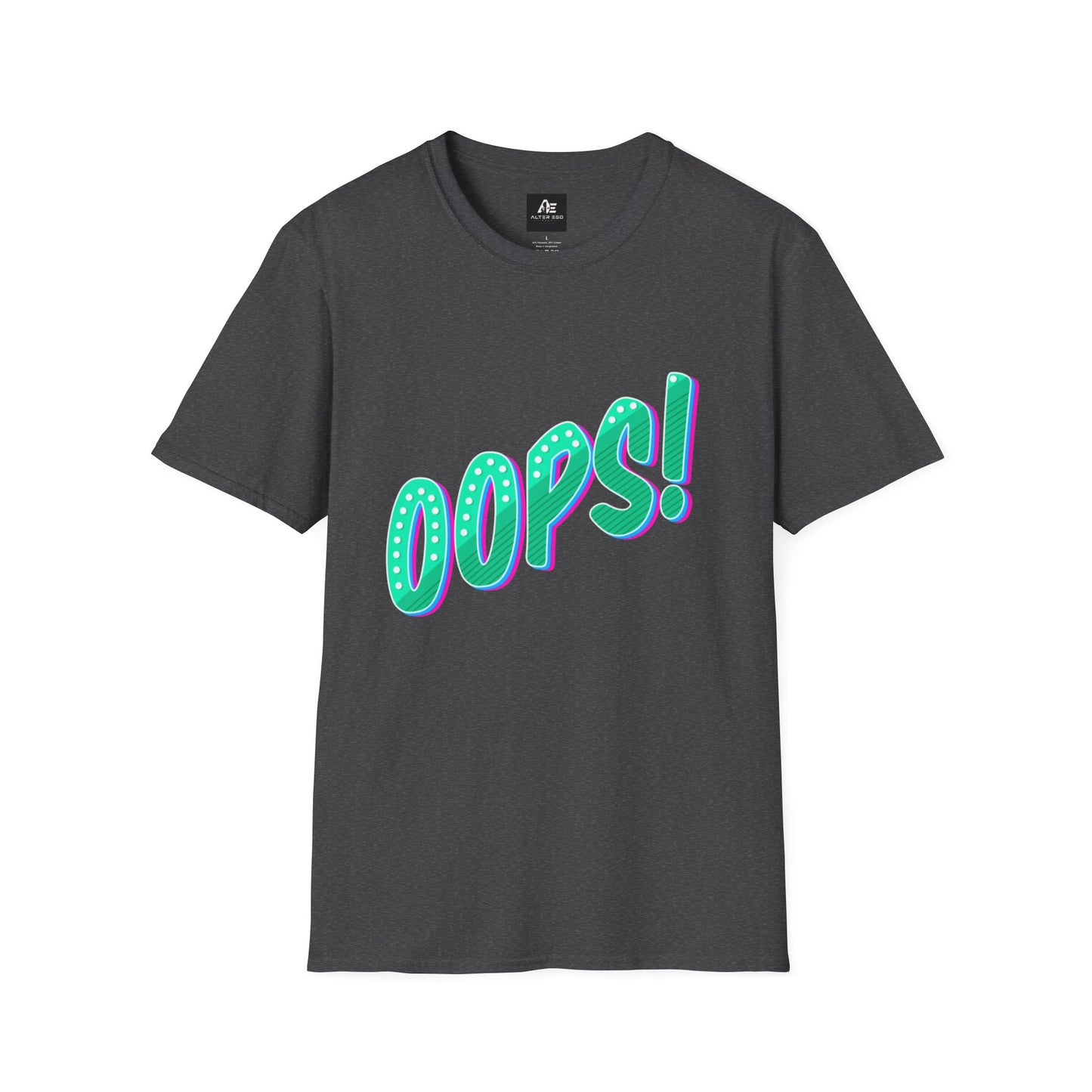 Oops! Graphic Tee — Retro Pop Typography T-Shirt