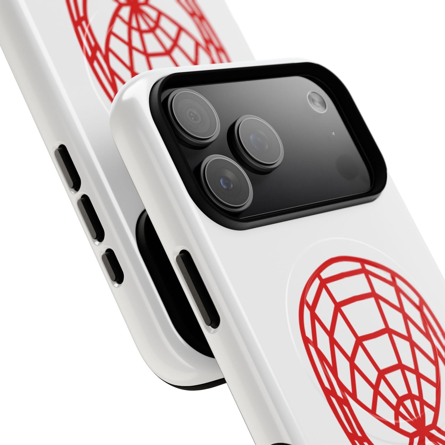 Spider Web Mask Tough Magnetic Phone Case — Red Graphic iPhone Cover