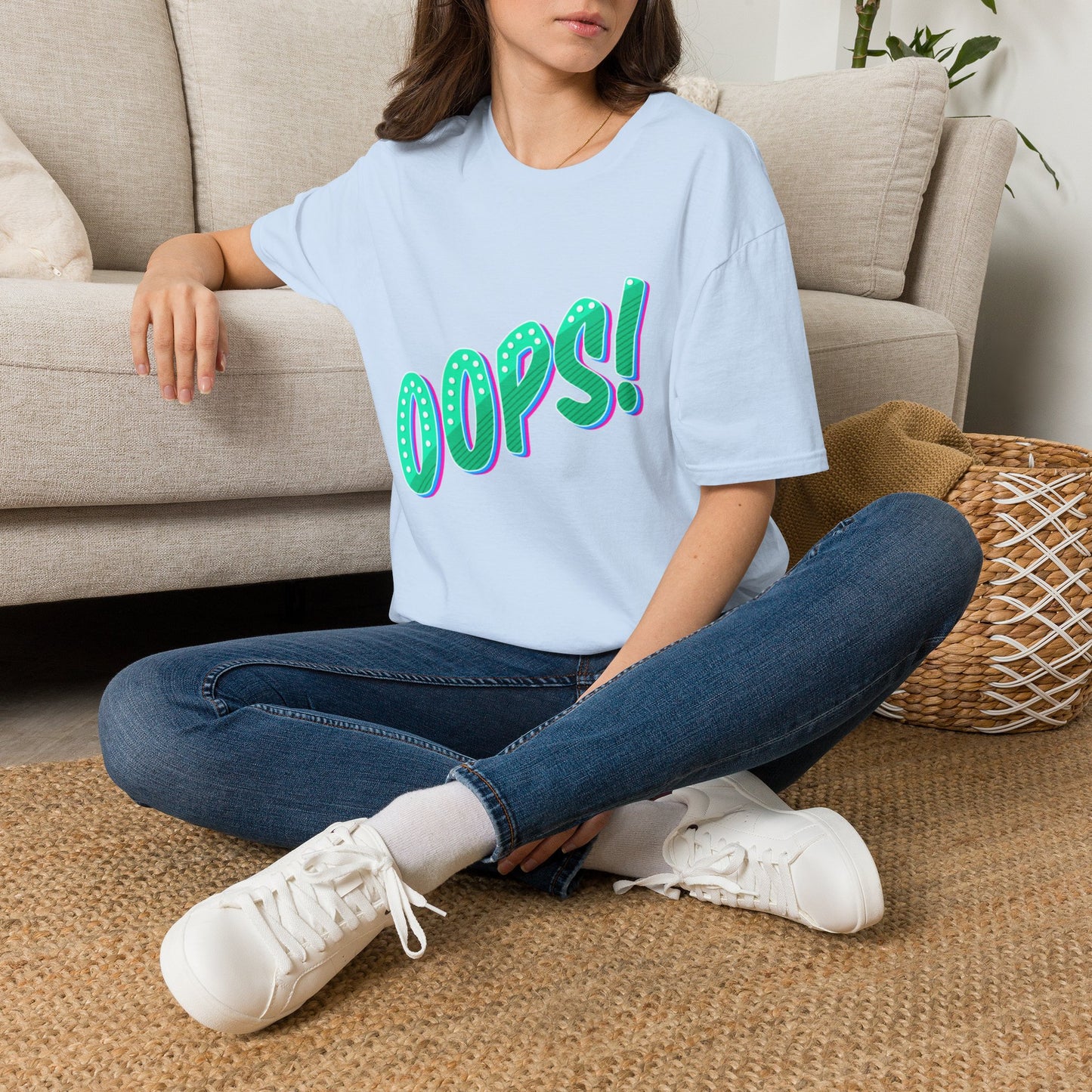 Oops! Graphic Tee — Retro Pop Typography T-Shirt