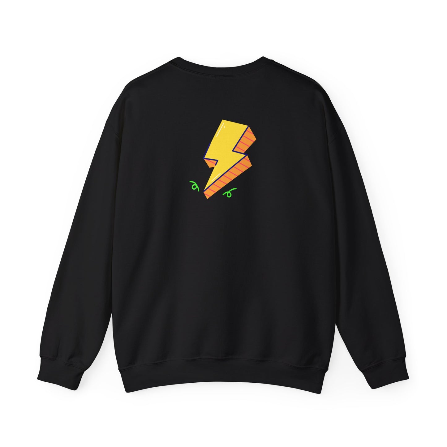GRL PWR Crewneck Sweatshirt – Girls Power Lightning Bolt Graphic