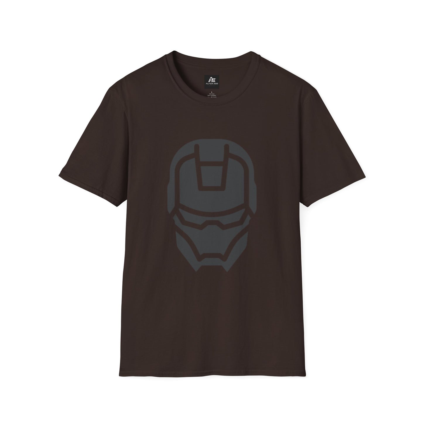 Iron Helmet Graphic T-Shirt — Minimalist Superhero Helmet Design