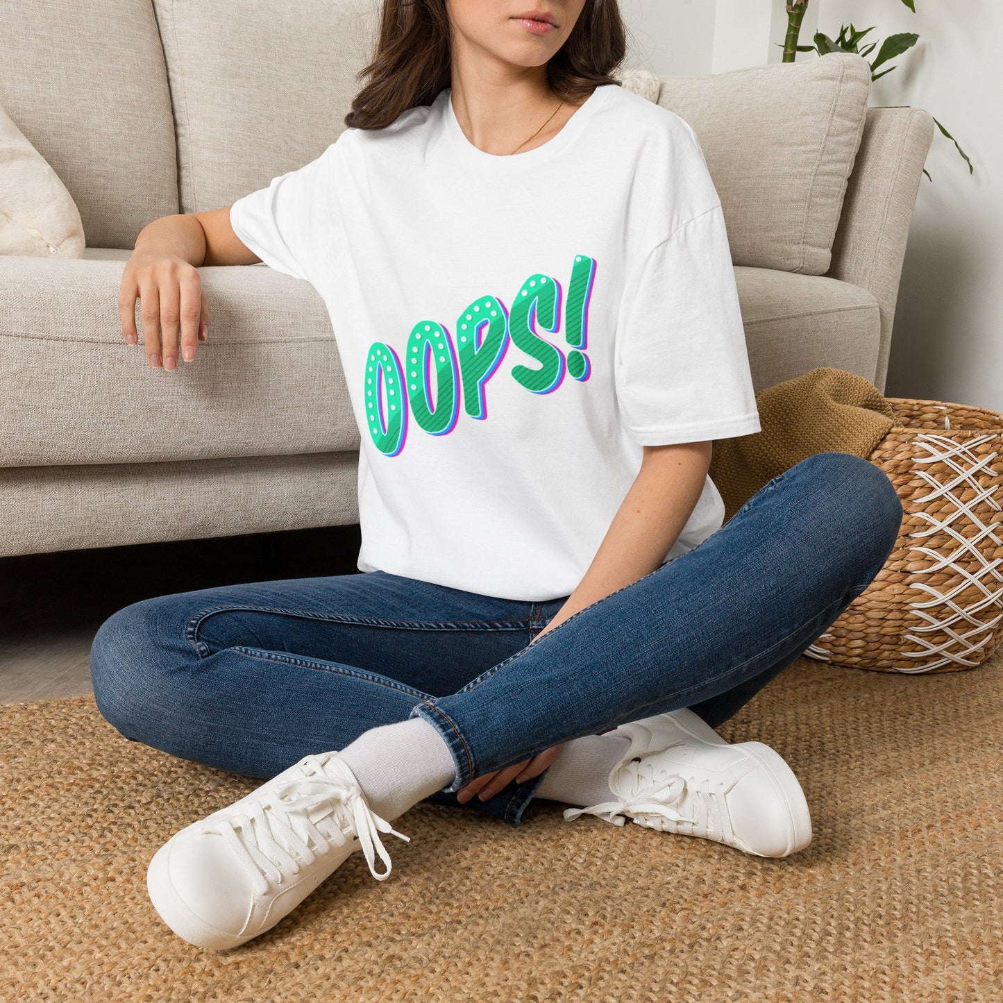 Oops! Graphic Tee — Retro Pop Typography T-Shirt
