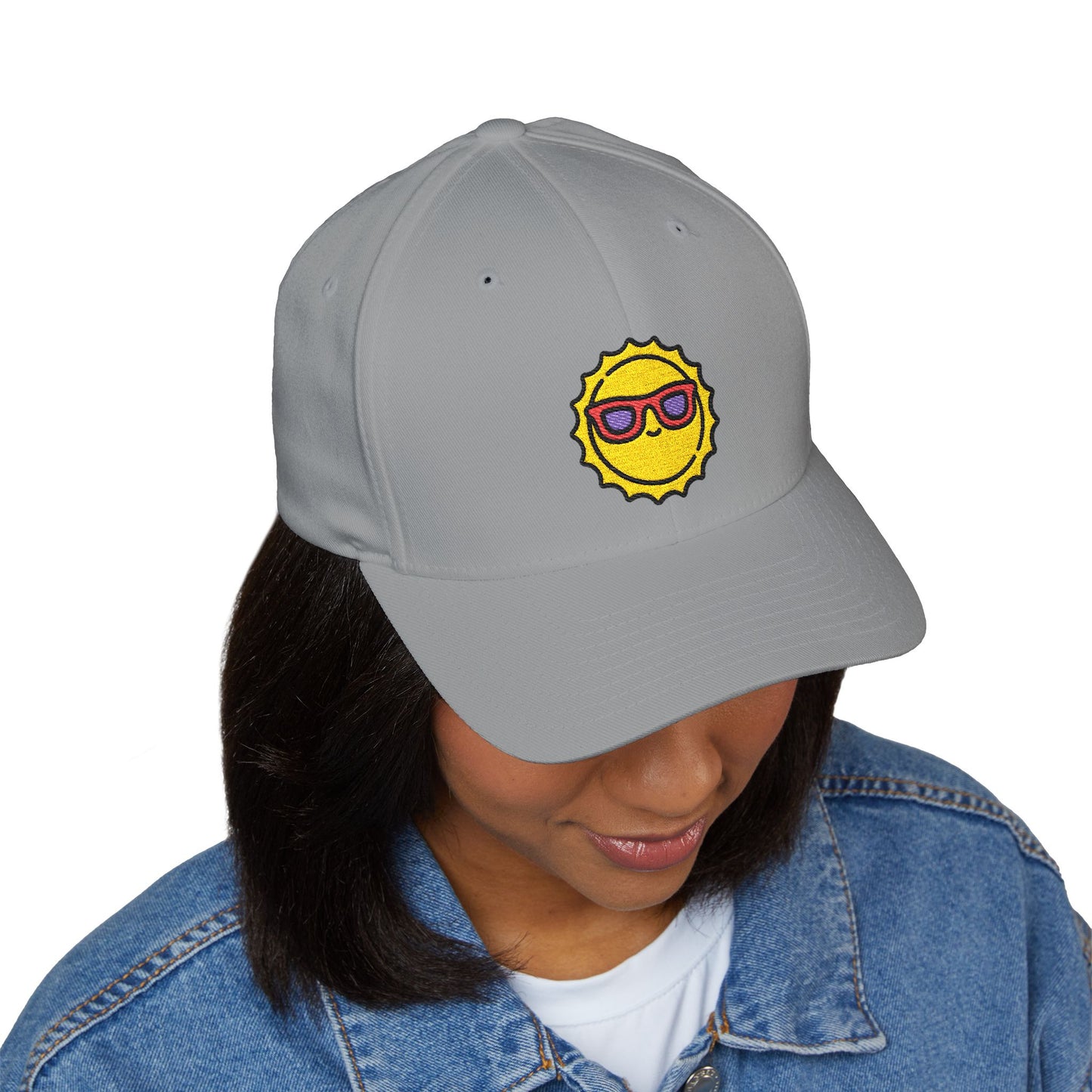 Embroidered Sunny Sunglasses Cap — Fun Summer Sun Hat