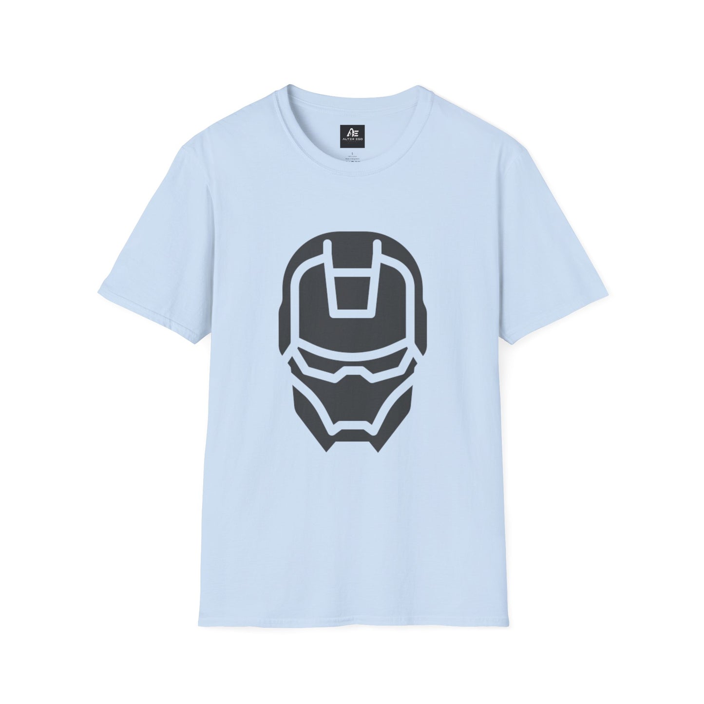 Iron Helmet Graphic T-Shirt — Minimalist Superhero Helmet Design