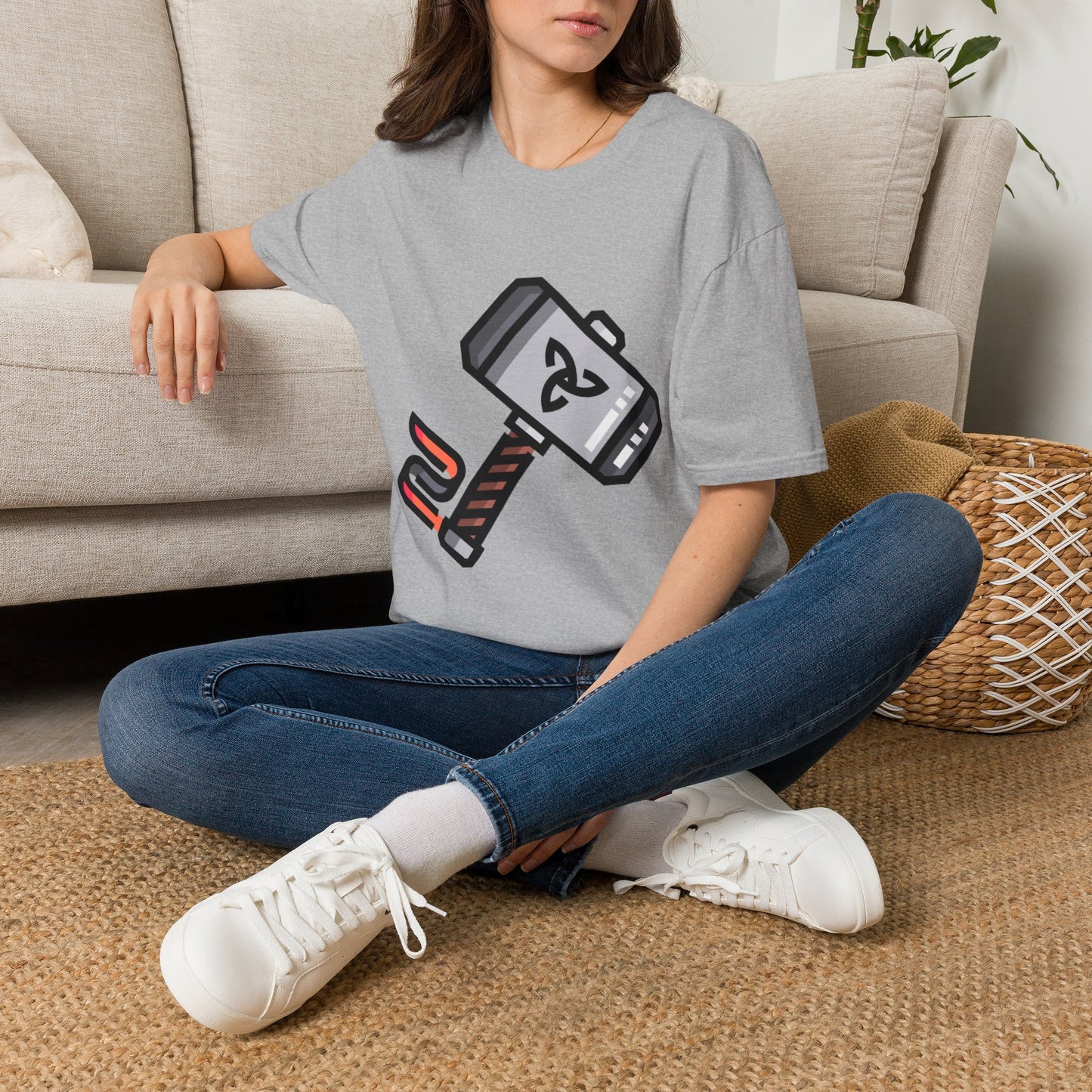 Thor Hammer T-Shirt — Mythic Mjolnir Graphic Tee with Celtic Knot