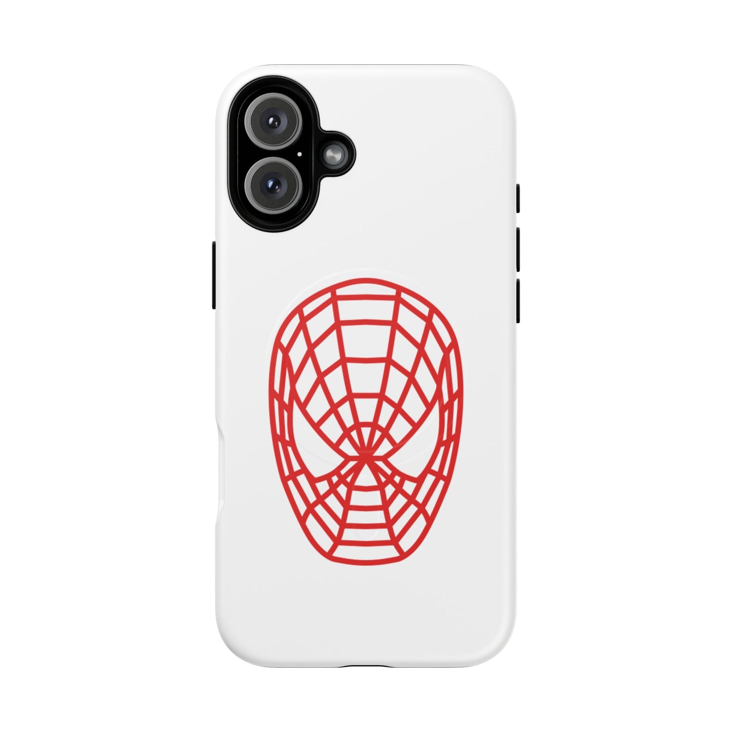 Spider Web Mask Tough Magnetic Phone Case — Red Graphic iPhone Cover