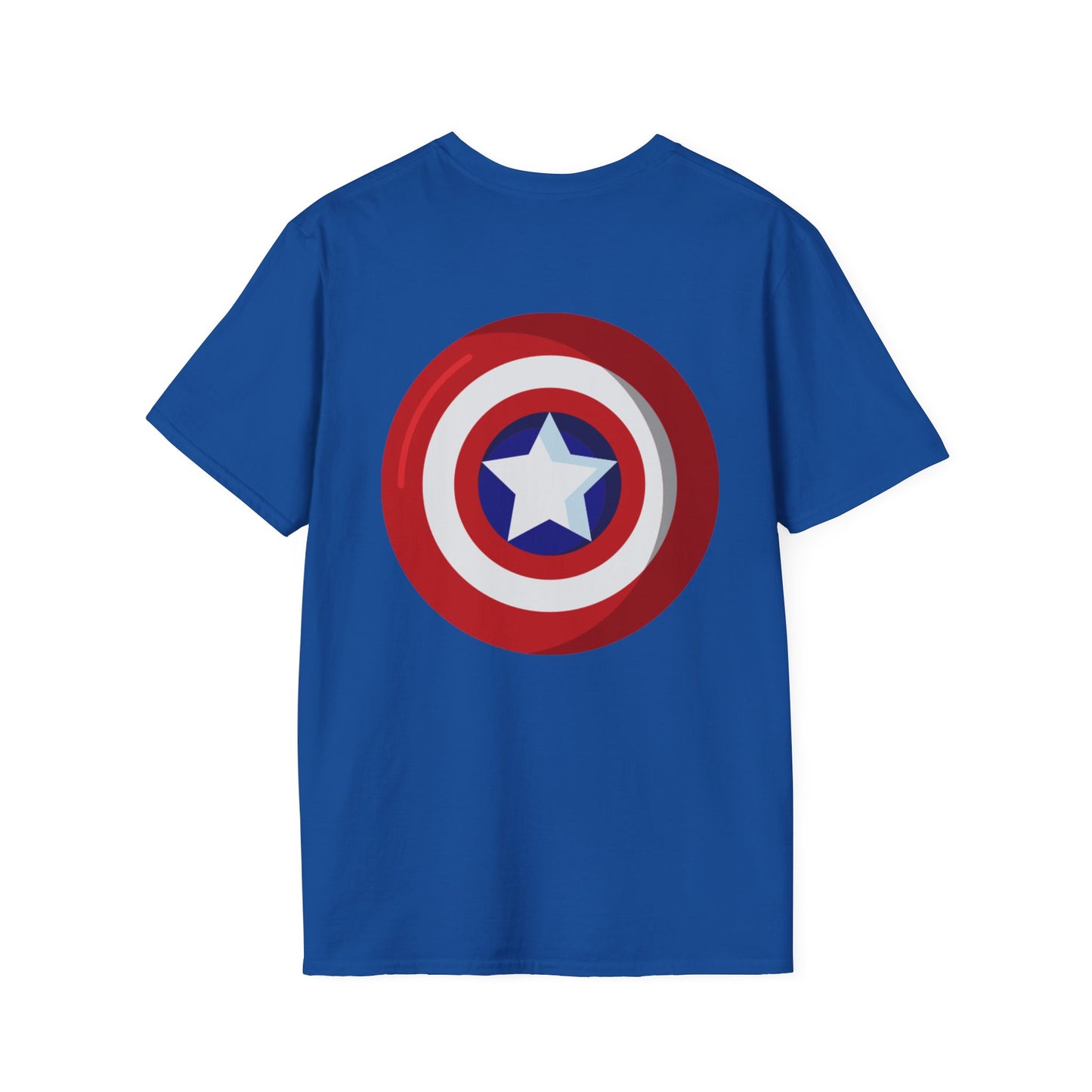 Captain Mask Graphic T-Shirt — Retro Patriotic Superhero Tee
