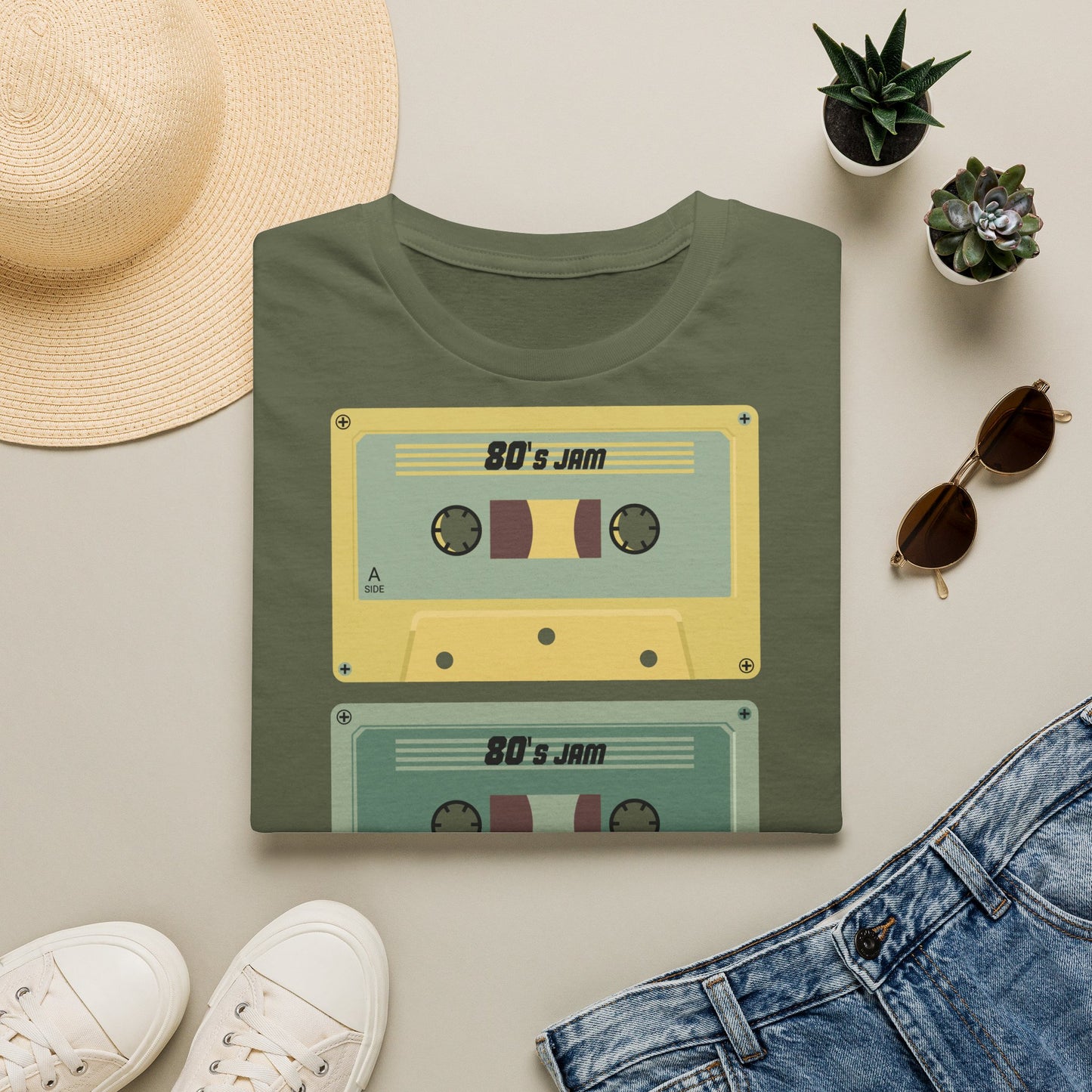 Cassette Stack T-Shirt — 80's Jam Retro Tape Graphic Tee