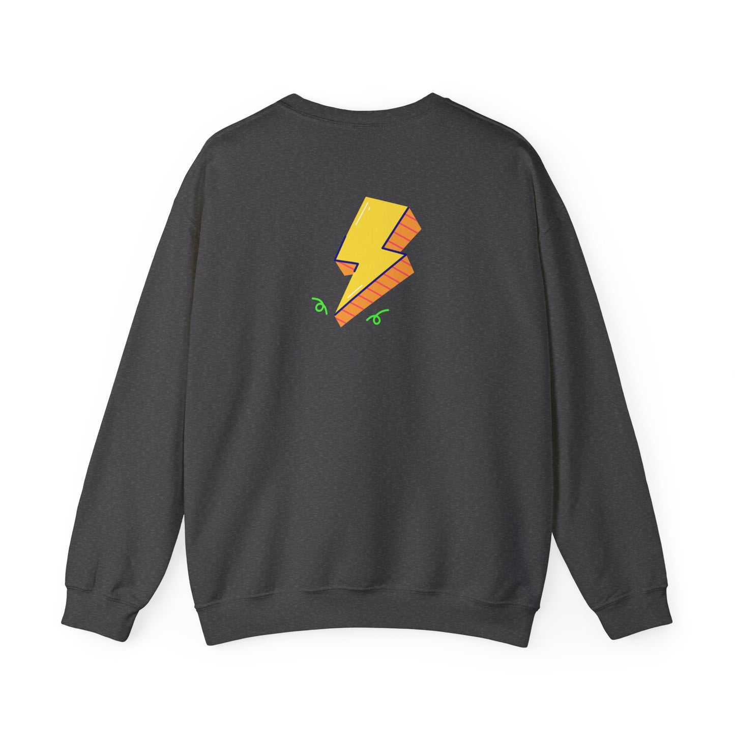 GRL PWR Crewneck Sweatshirt – Girls Power Lightning Bolt Graphic