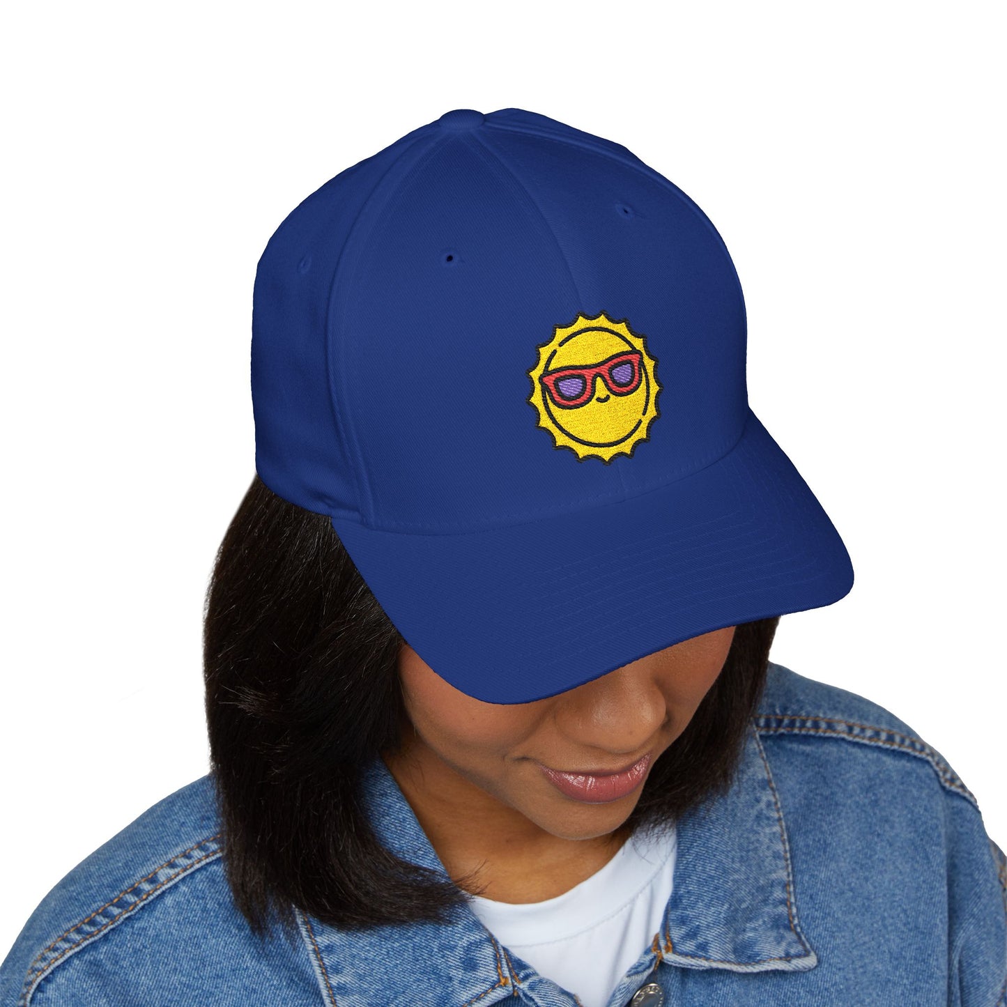 Embroidered Sunny Sunglasses Cap — Fun Summer Sun Hat