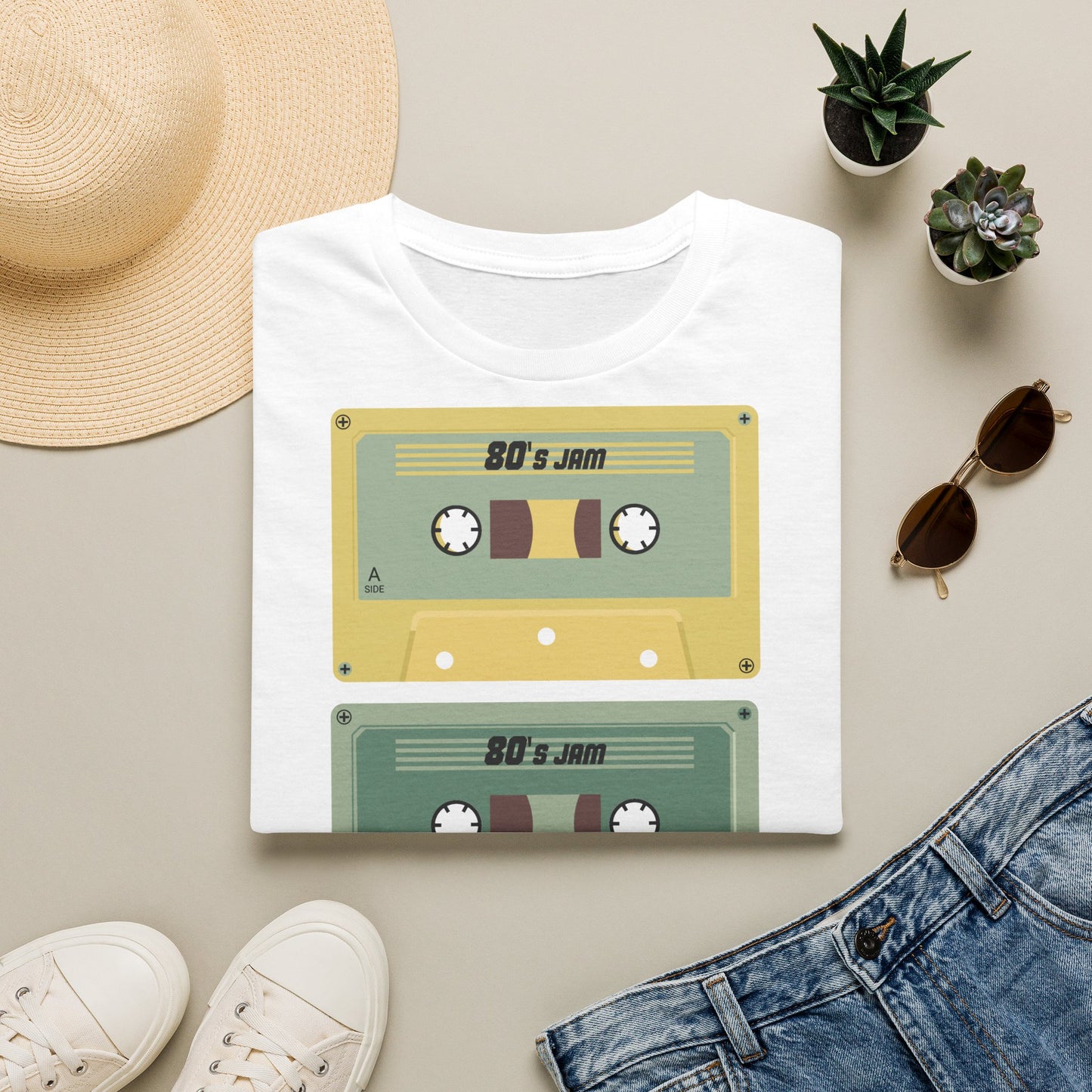 Cassette Stack T-Shirt — 80's Jam Retro Tape Graphic Tee