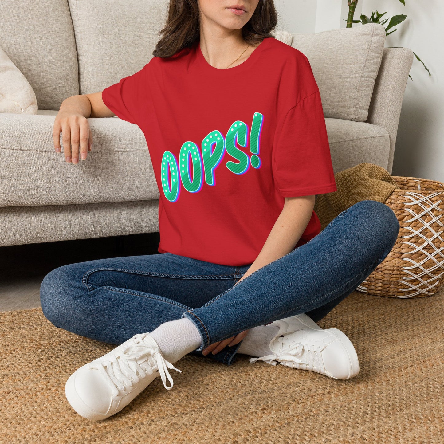 Oops! Graphic Tee — Retro Pop Typography T-Shirt