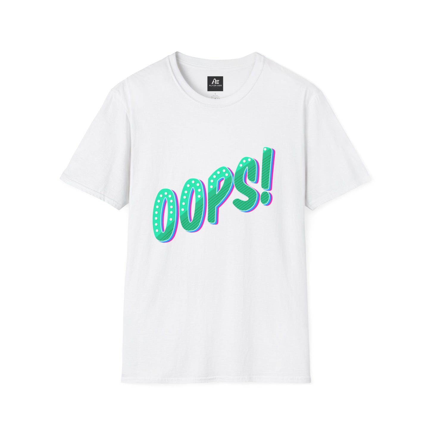 Oops! Graphic Tee — Retro Pop Typography T-Shirt
