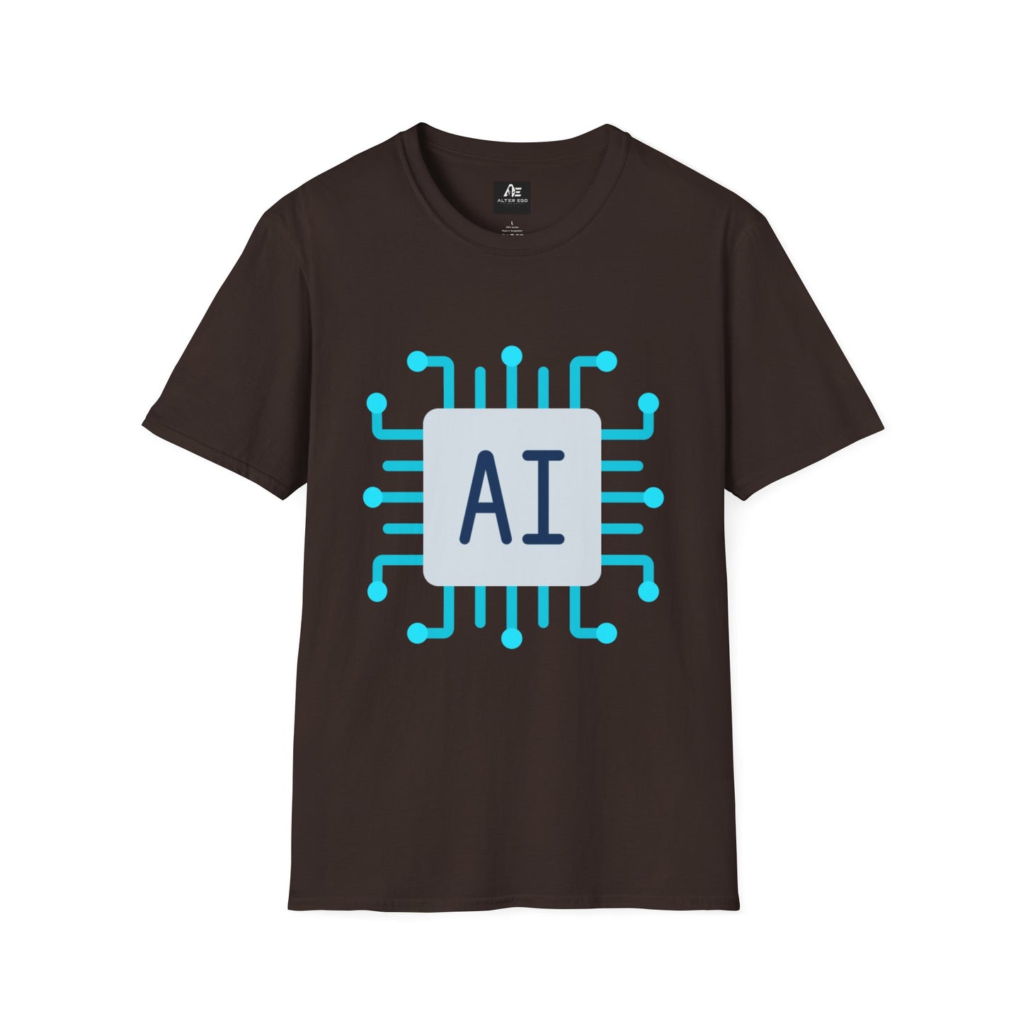AI Chip Graphic T‑Shirt — Tech Circuit Design Tee