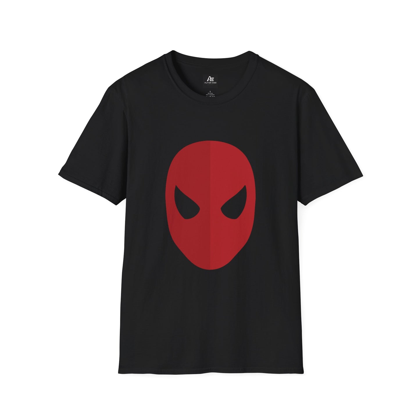 Spider Mask T-Shirt — Minimal Red Superhero Tee