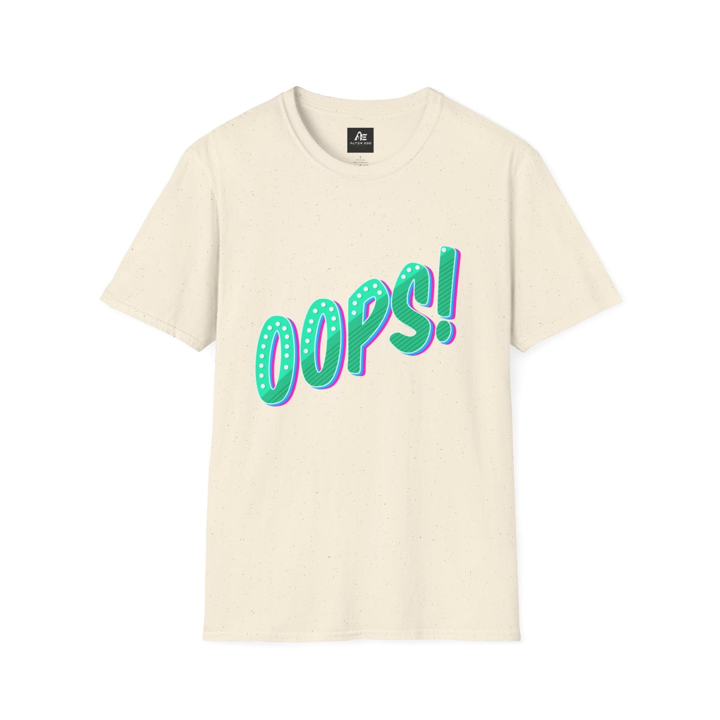 Oops! Graphic Tee — Retro Pop Typography T-Shirt