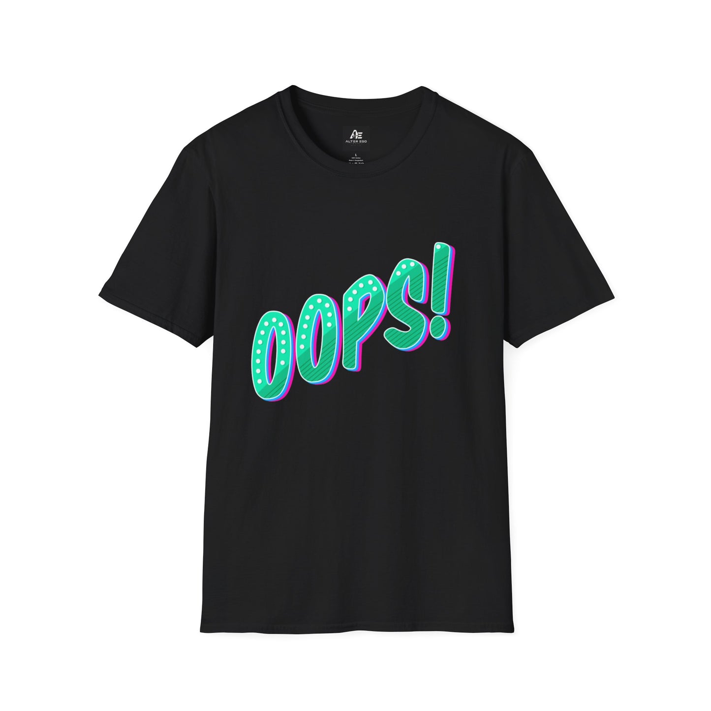 Oops! Graphic Tee — Retro Pop Typography T-Shirt