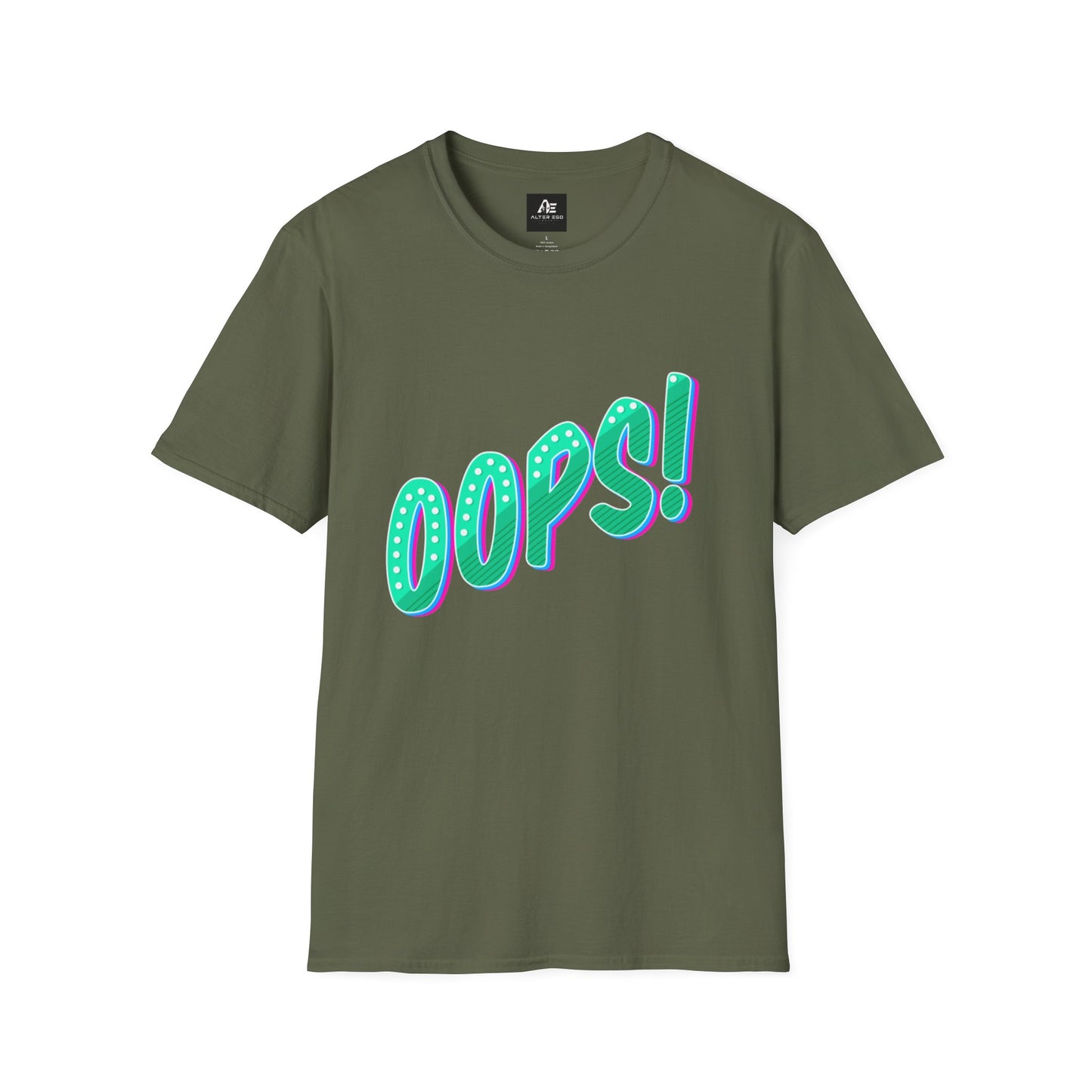 Oops! Graphic Tee — Retro Pop Typography T-Shirt