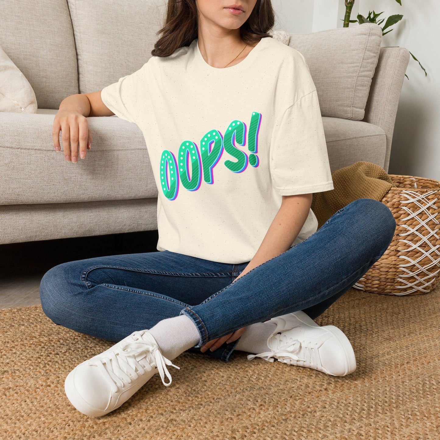 Oops! Graphic Tee — Retro Pop Typography T-Shirt