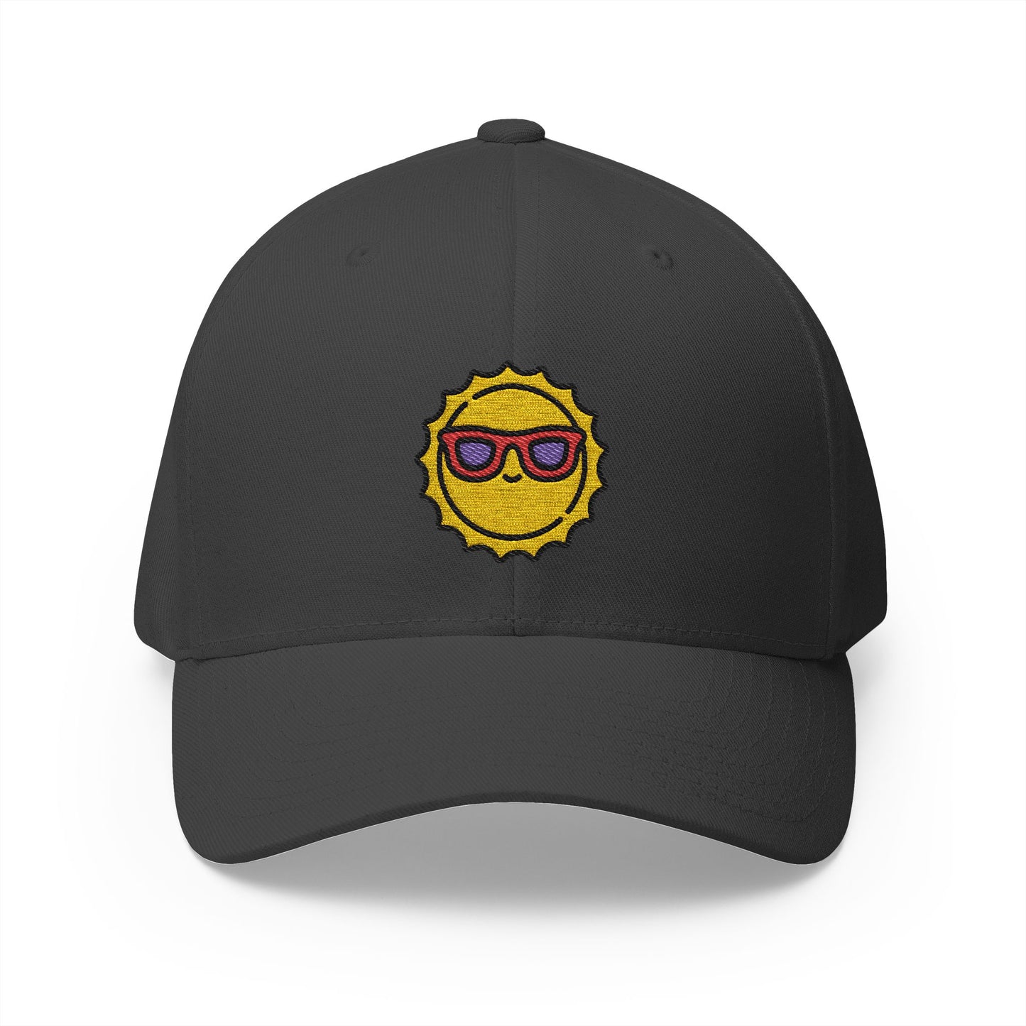 Embroidered Sunny Sunglasses Cap — Fun Summer Sun Hat