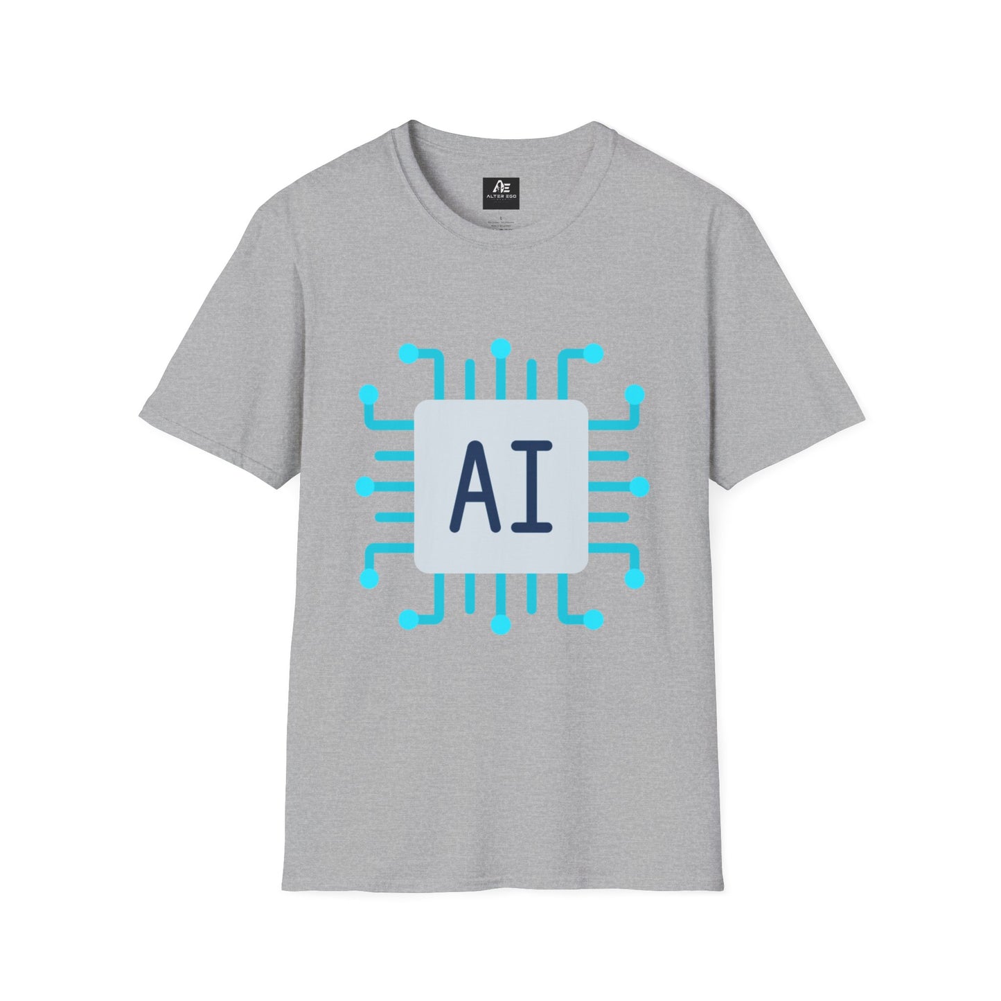 AI Chip Graphic T‑Shirt — Tech Circuit Design Tee