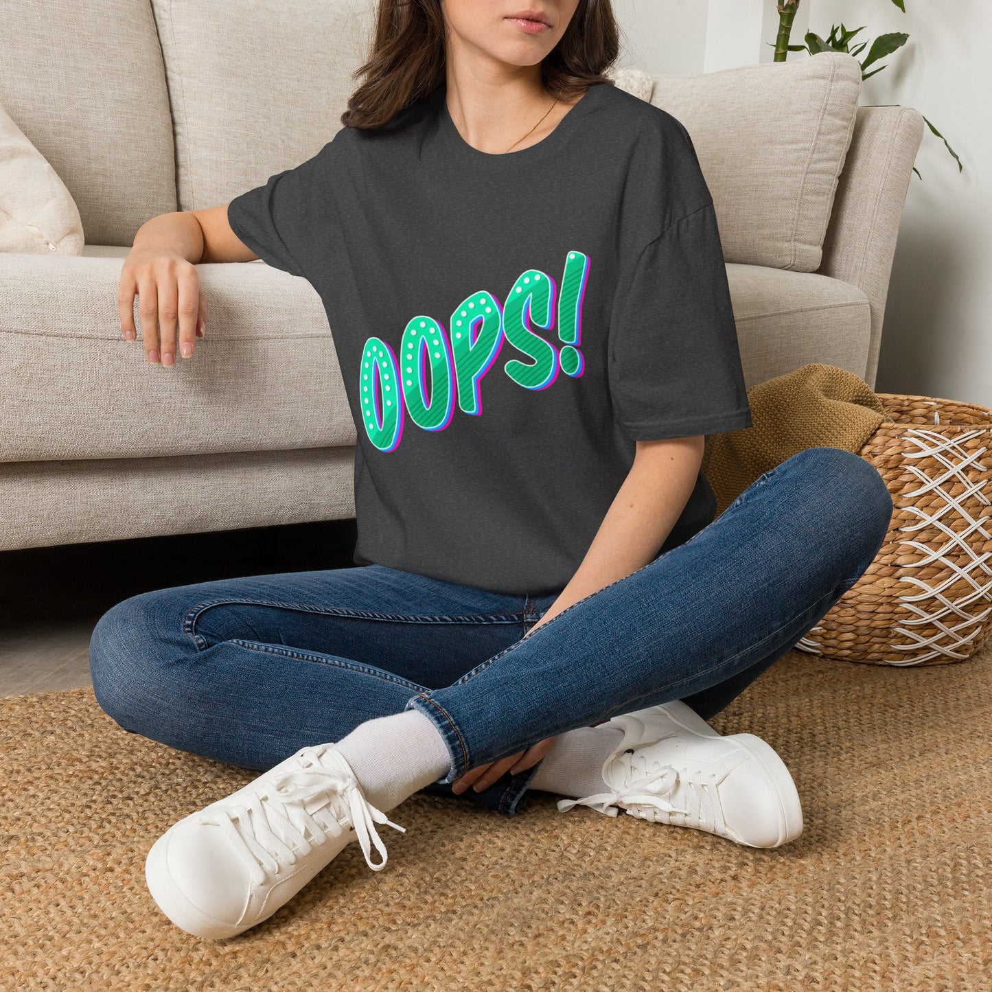 Oops! Graphic Tee — Retro Pop Typography T-Shirt